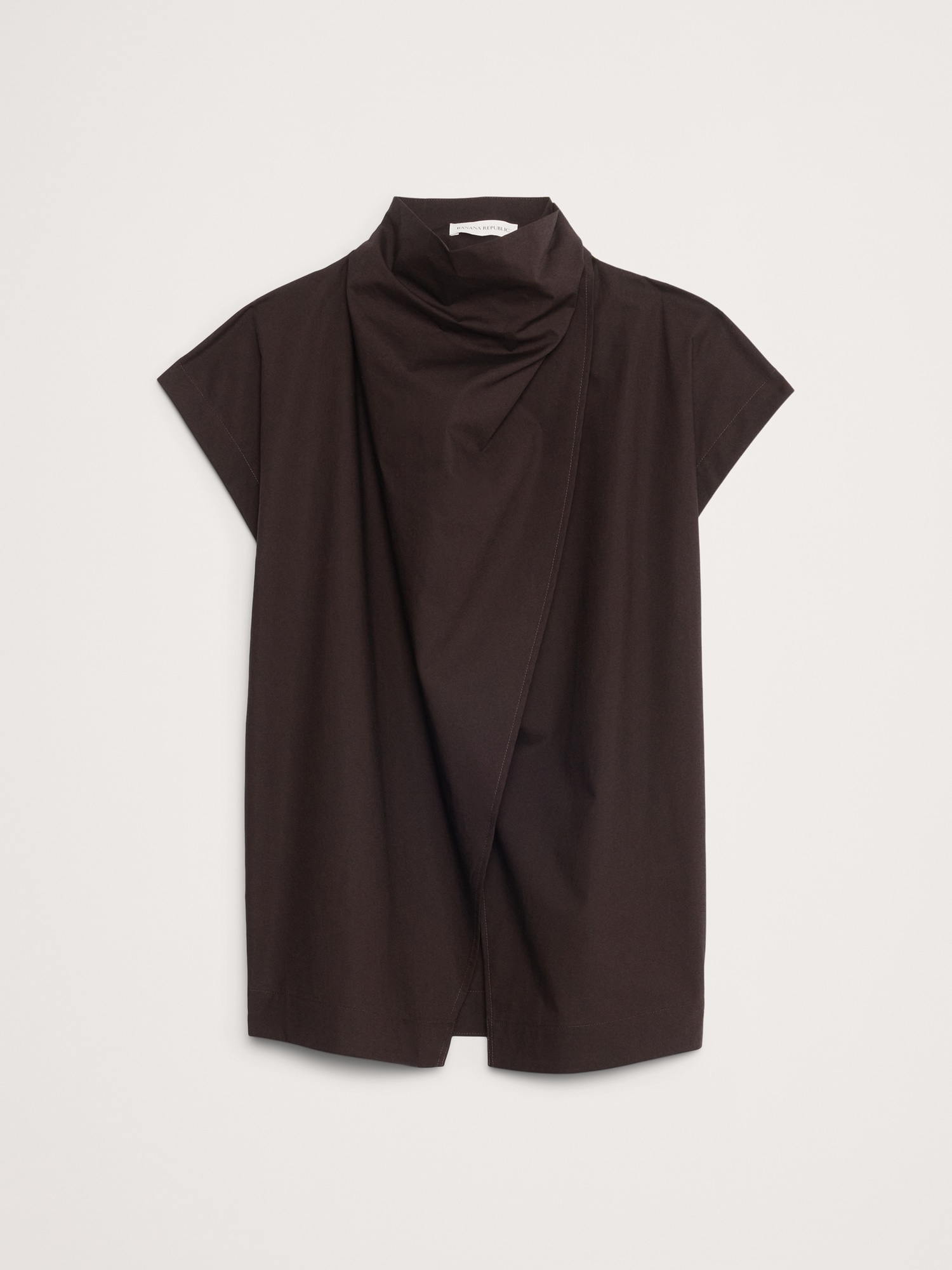 Image number 7 showing, COTTON POPLIN COWL NECK TUNIC