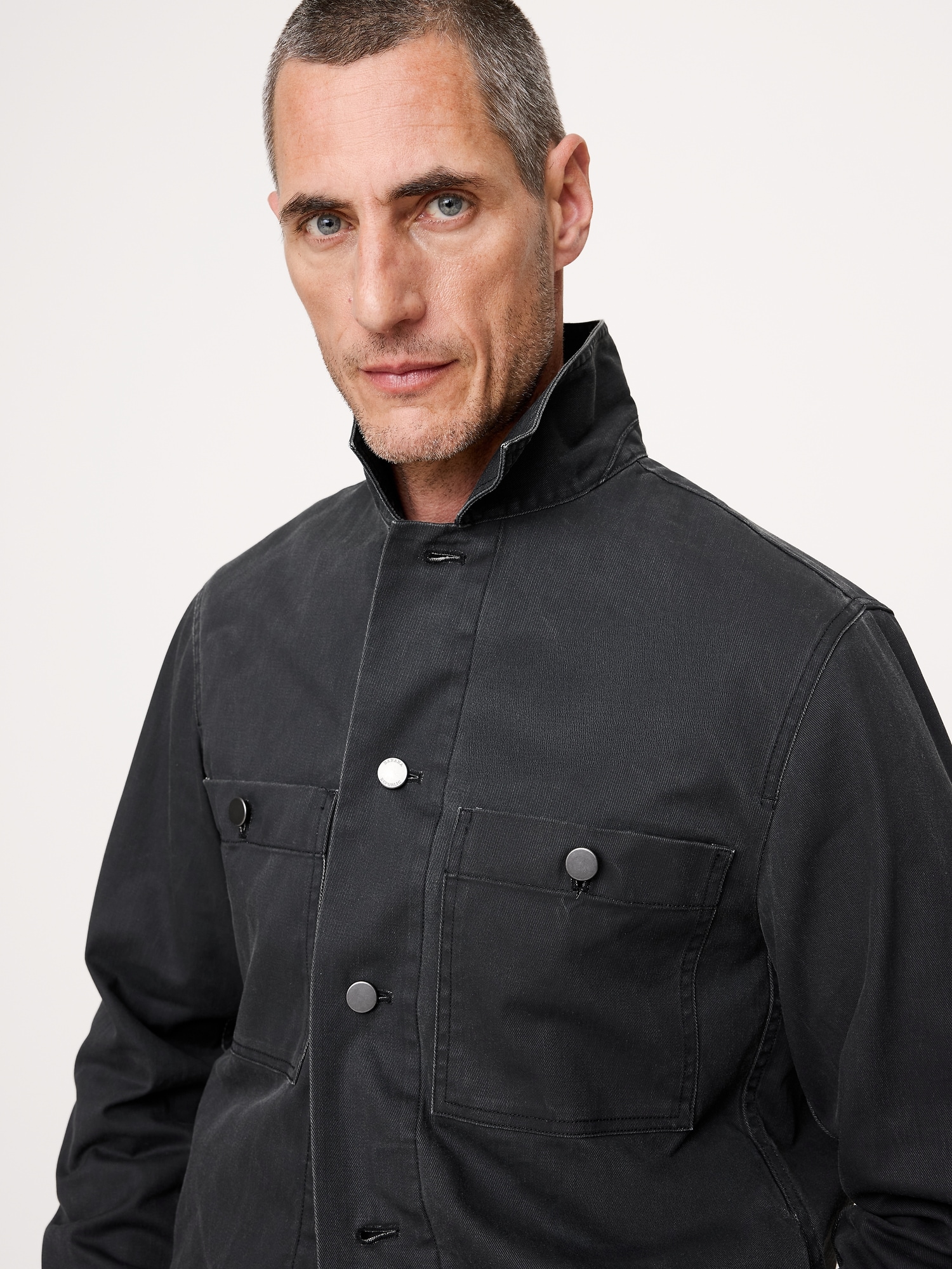 Image number 3 showing, Coated Cotton Twill Overshirt