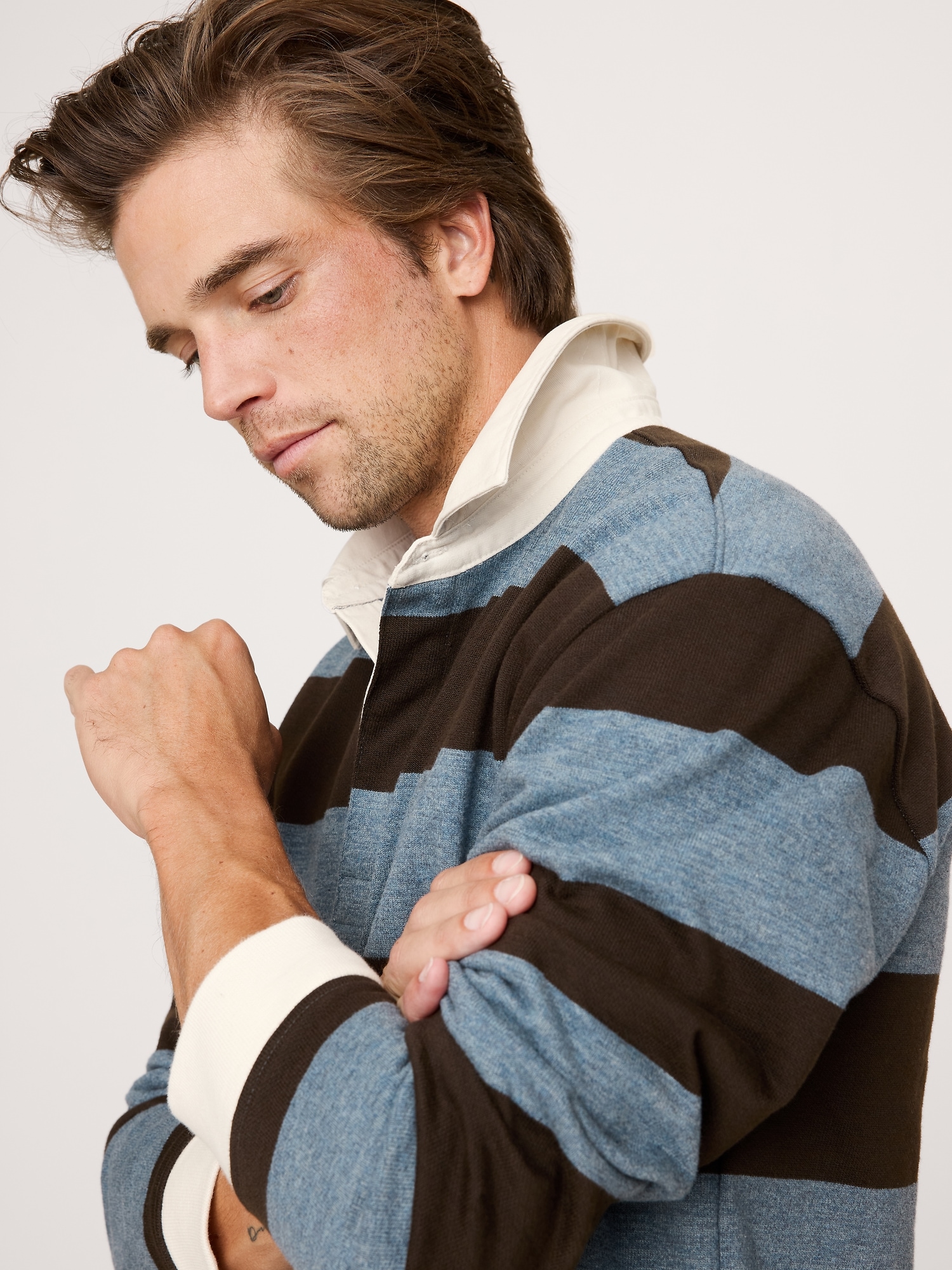 Image number 3 showing, Striped Brushed Rugby Shirt