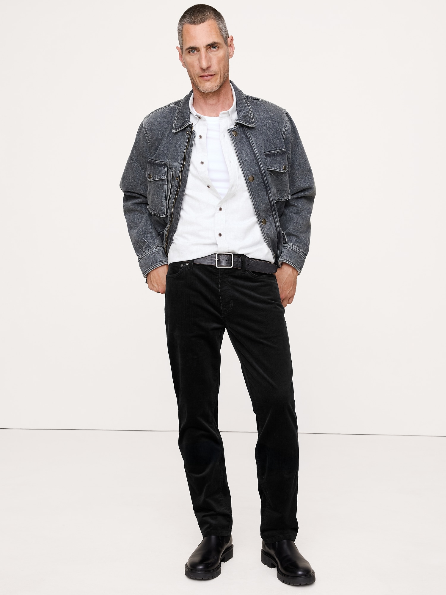 Straight Corduroy Traveler Pant - Slate Gray