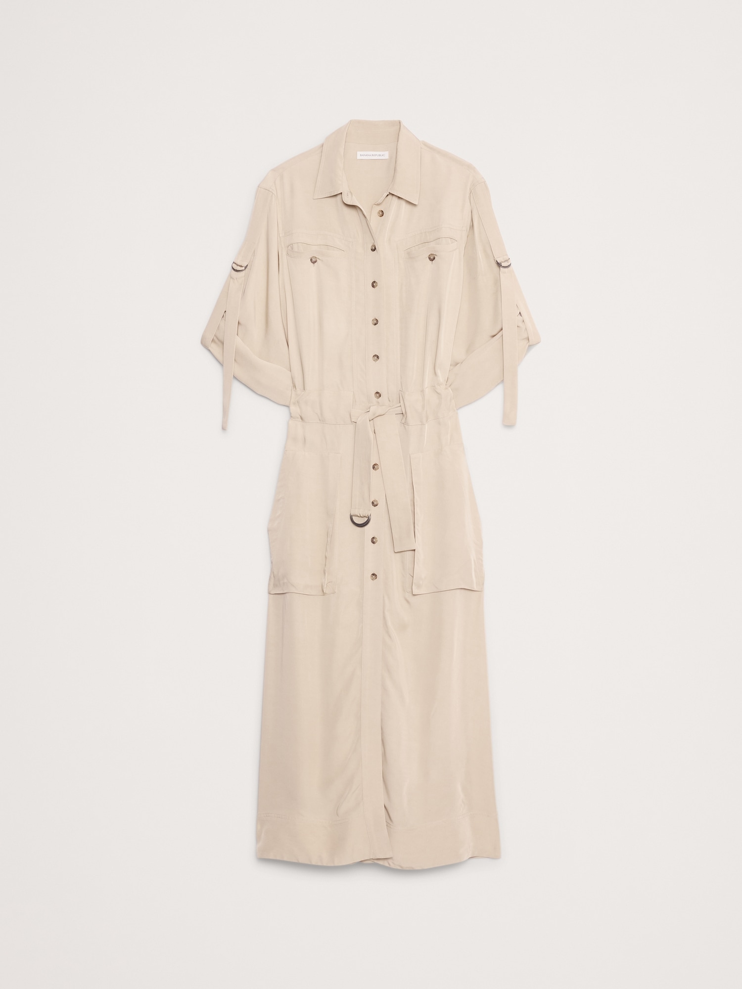 Image number 5 showing, DRAPEY UTILITY SHIRT DRESS