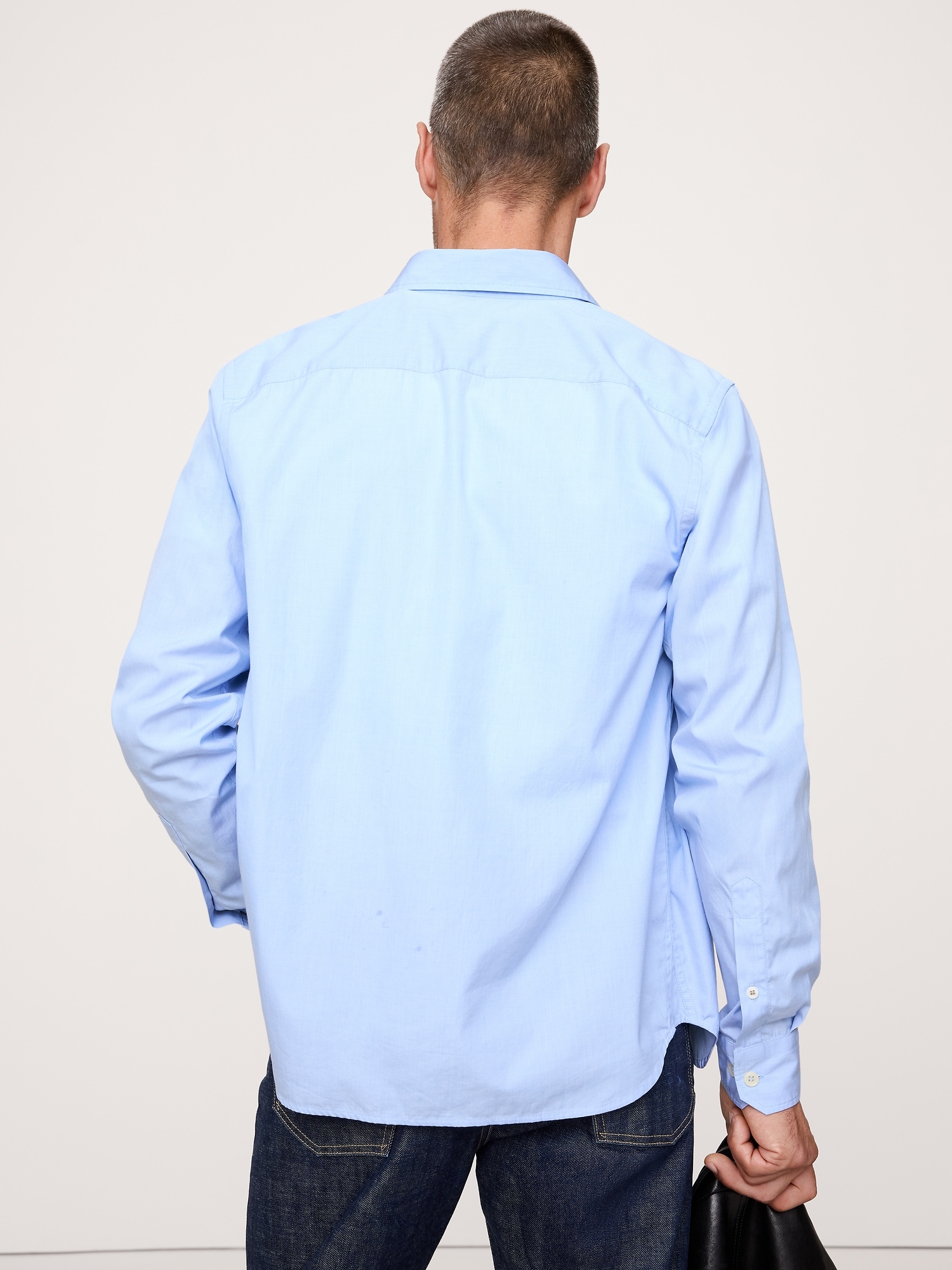 Image number 2 showing, Standard-Fit Washed Cotton Poplin Shirt