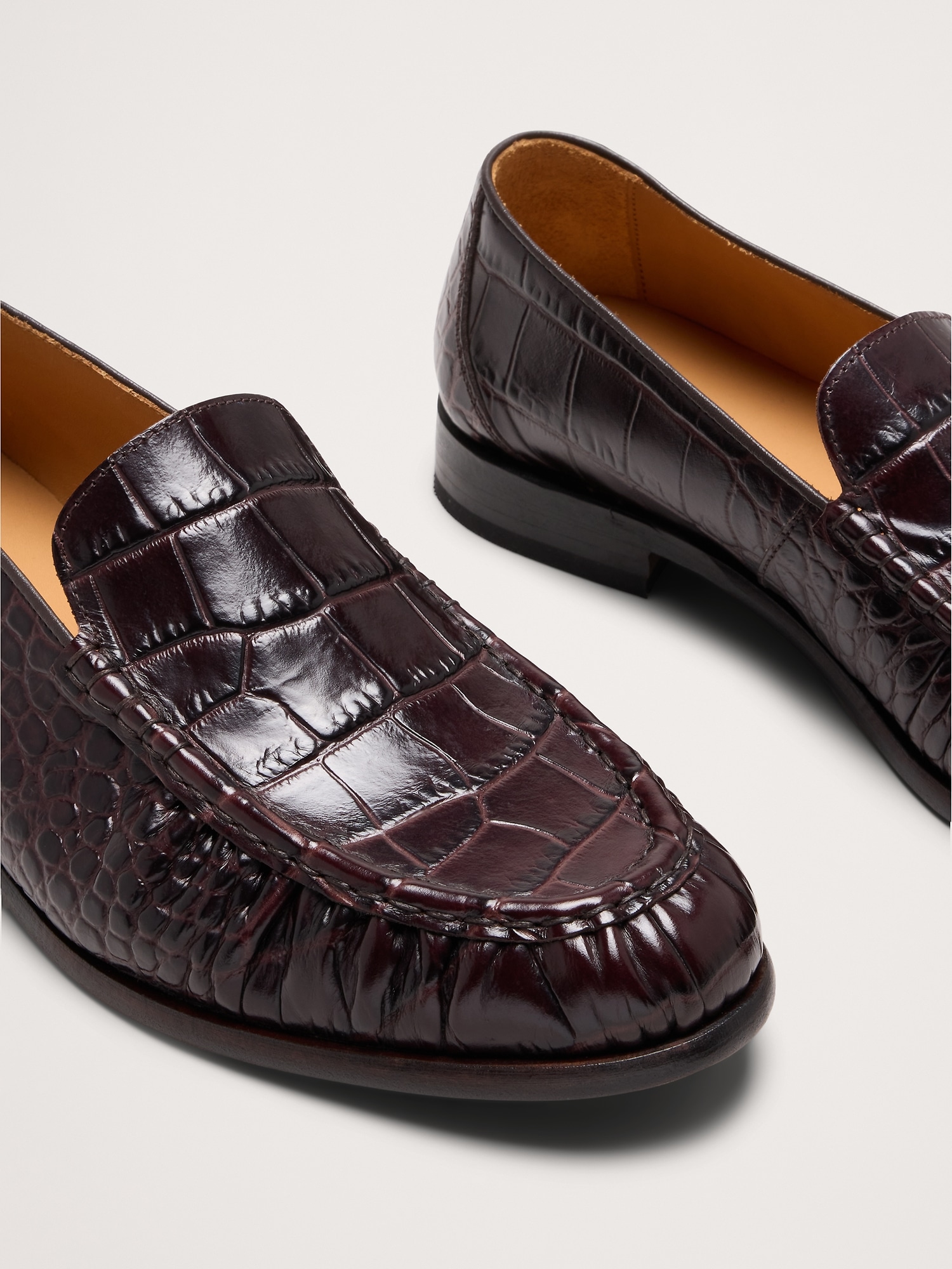 Image number 6 showing, Leather Moc-Toe Loafer