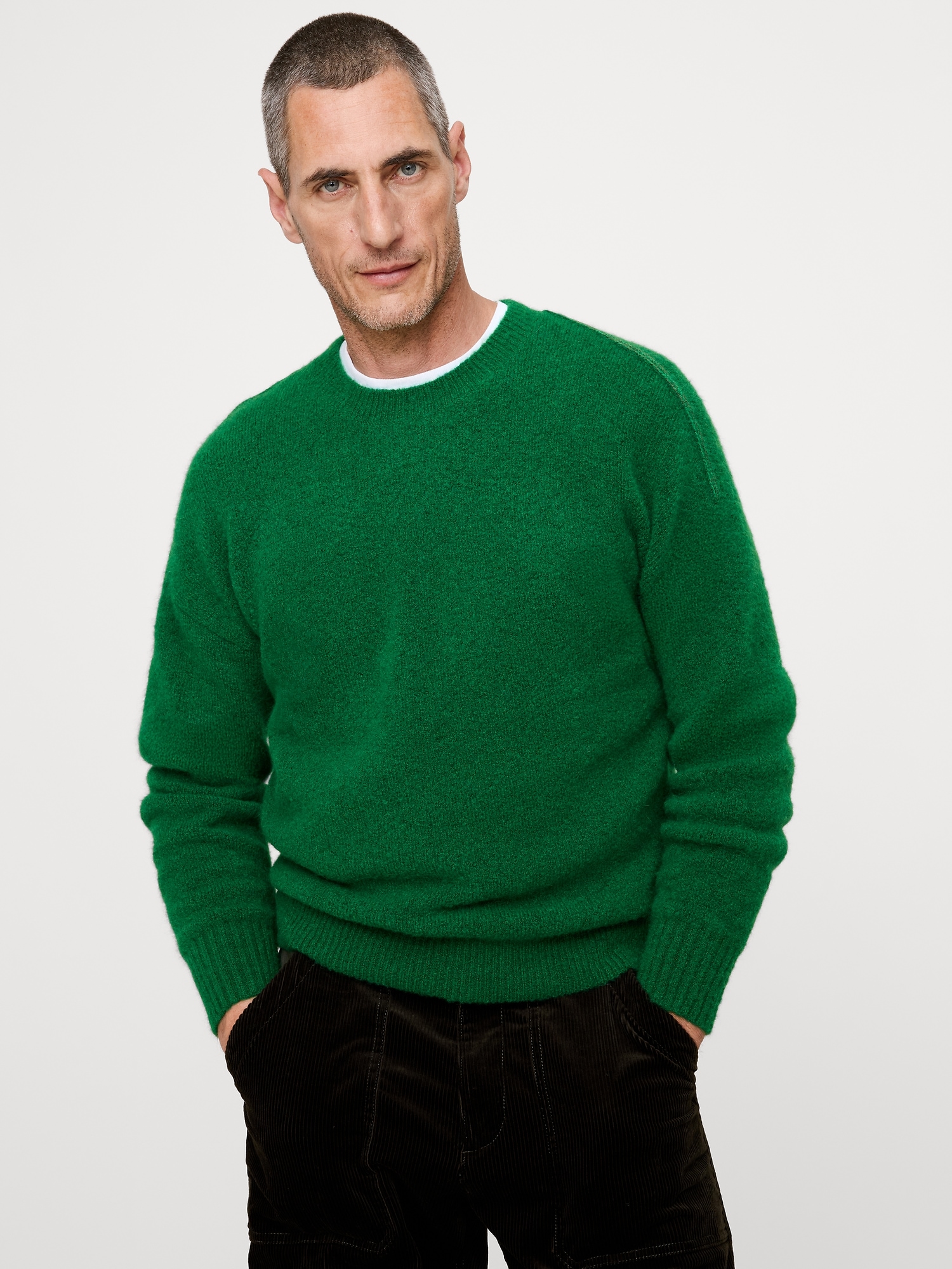 Image number 1 showing, Fluffy Crew-Neck Sweater