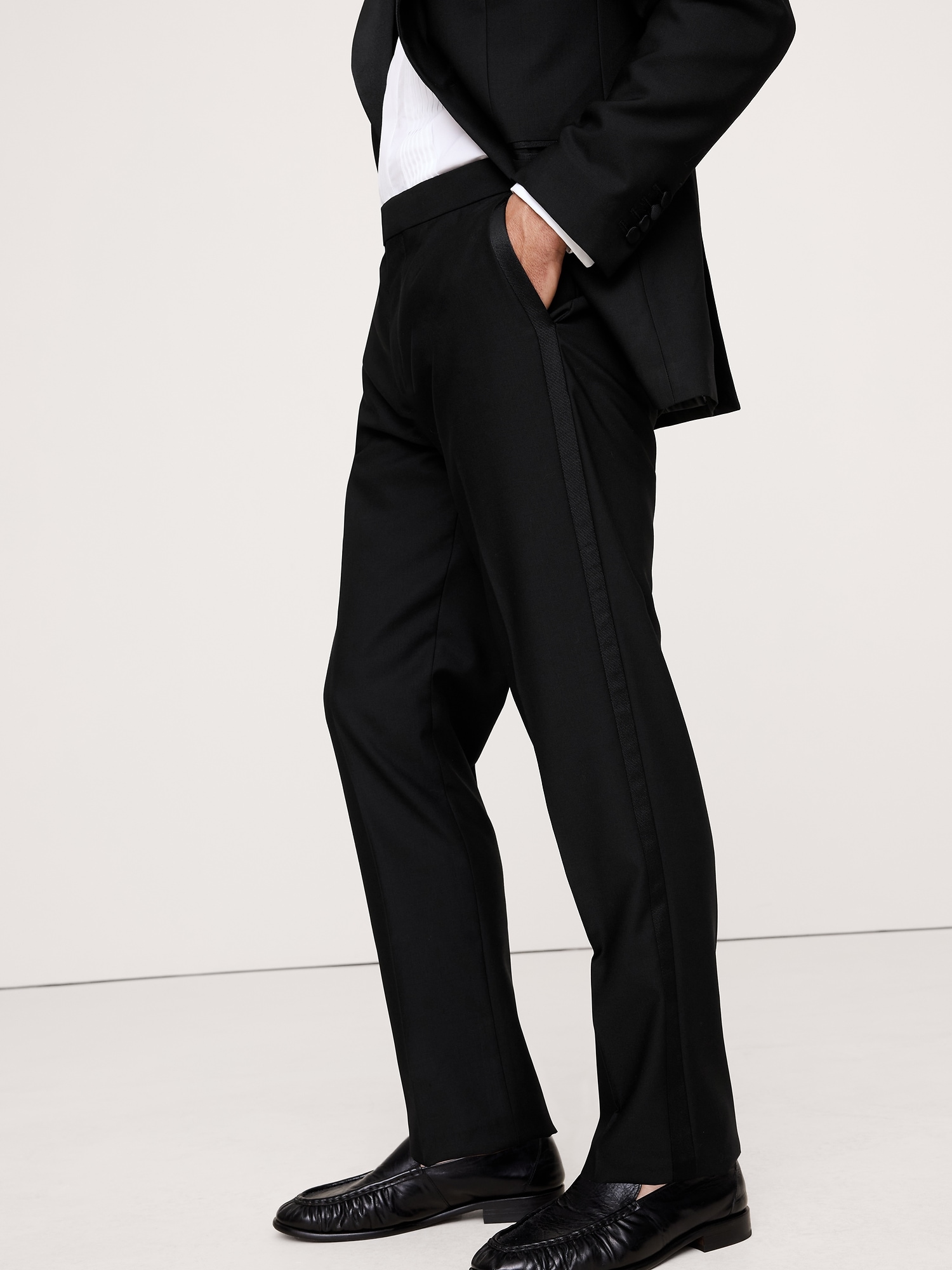 Image number 4 showing, Slim Italian Barathea Tuxedo Pant