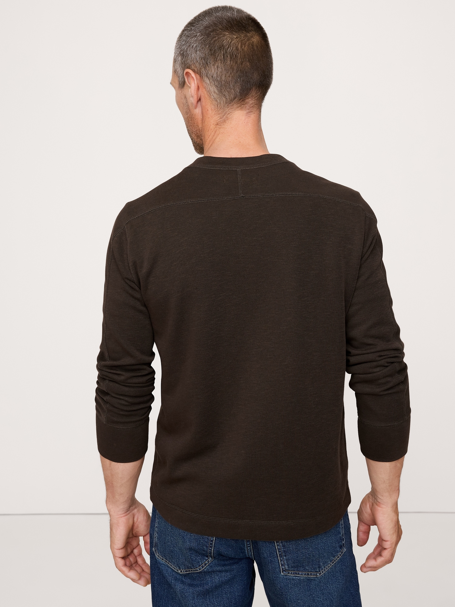 Image number 3 showing, Slub Double-Knit Henley T-Shirt