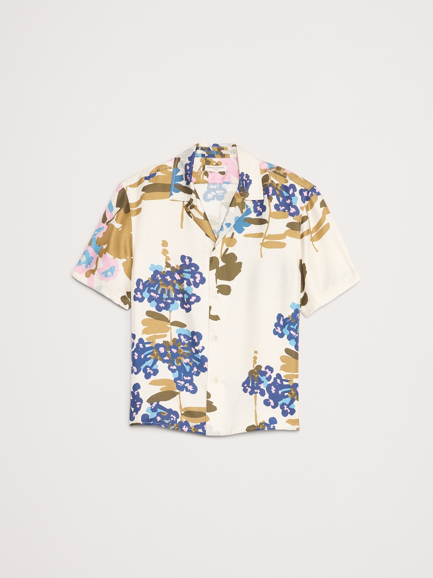 Image number 4 showing, Standard-Fit Silk Resort Shirt