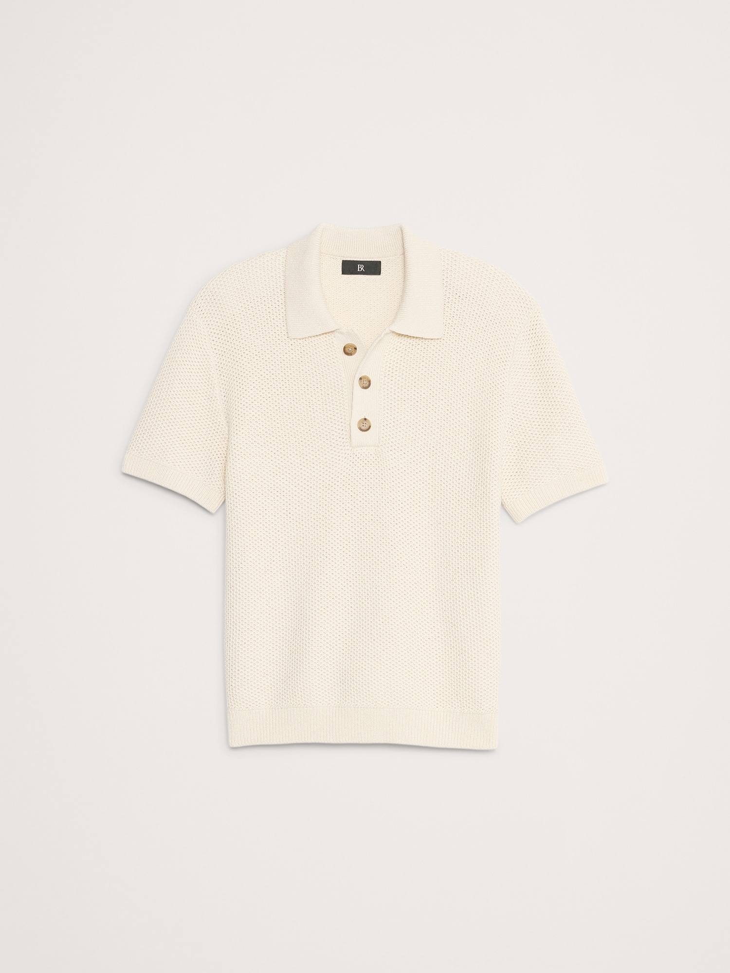 Image number 4 showing, COTTON HONEYCOMB SWEATER POLO