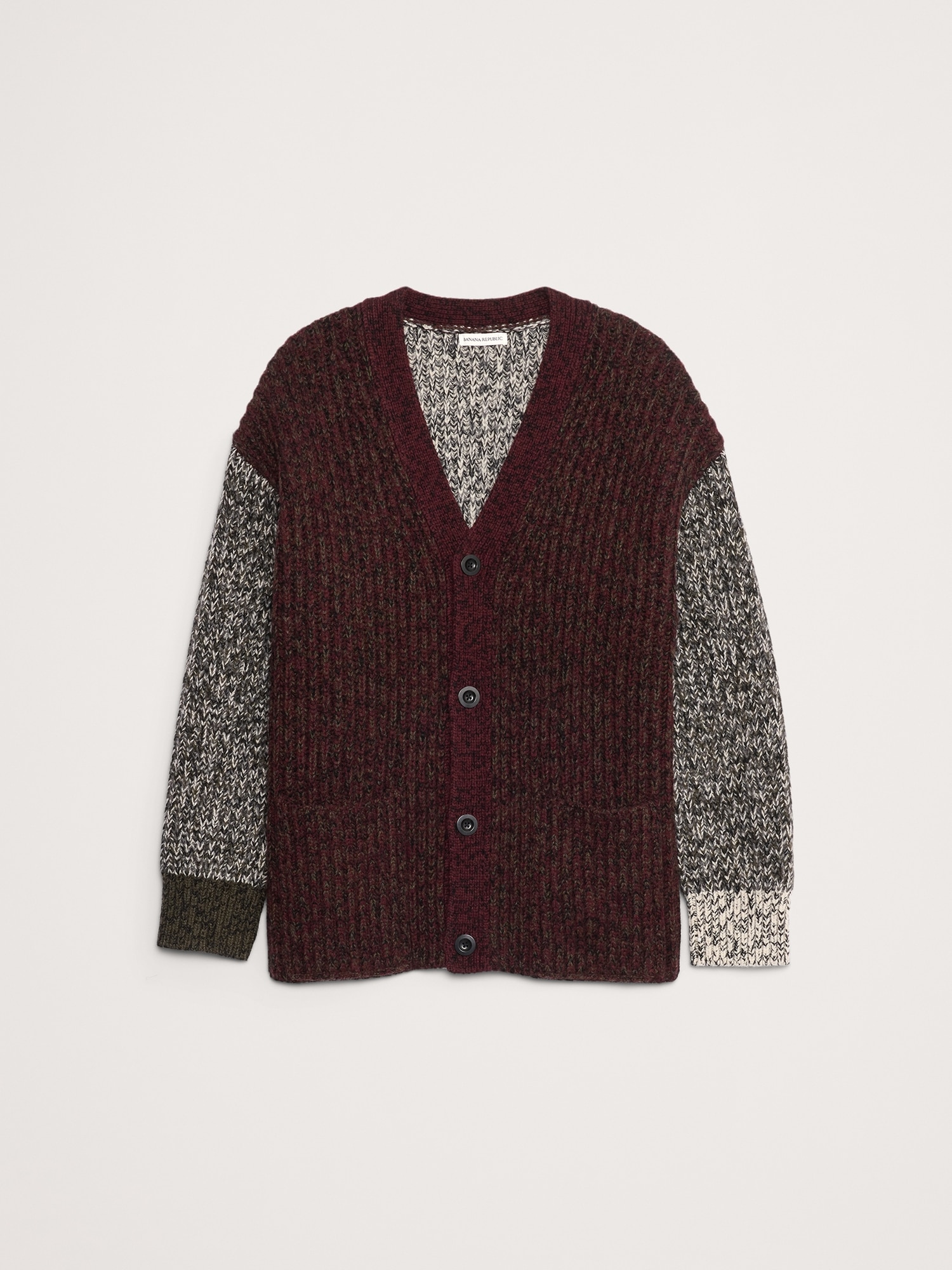 Image number 4 showing, Colorblock Italian Merino-Blend Cardigan