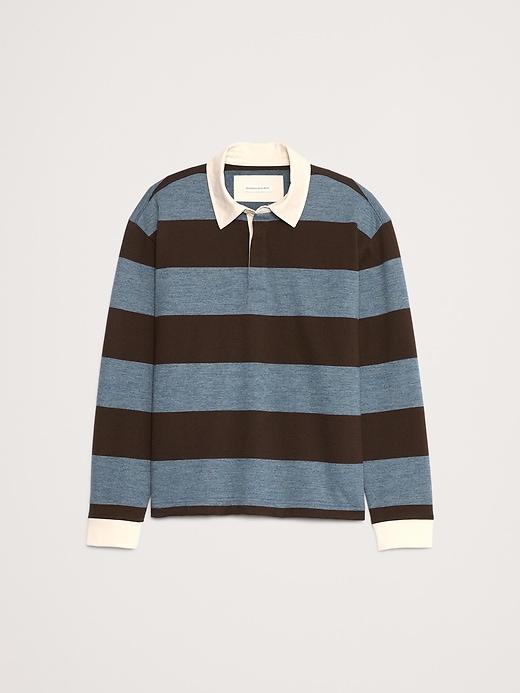 Striped Brushed Rugby Shirt | Banana Republic