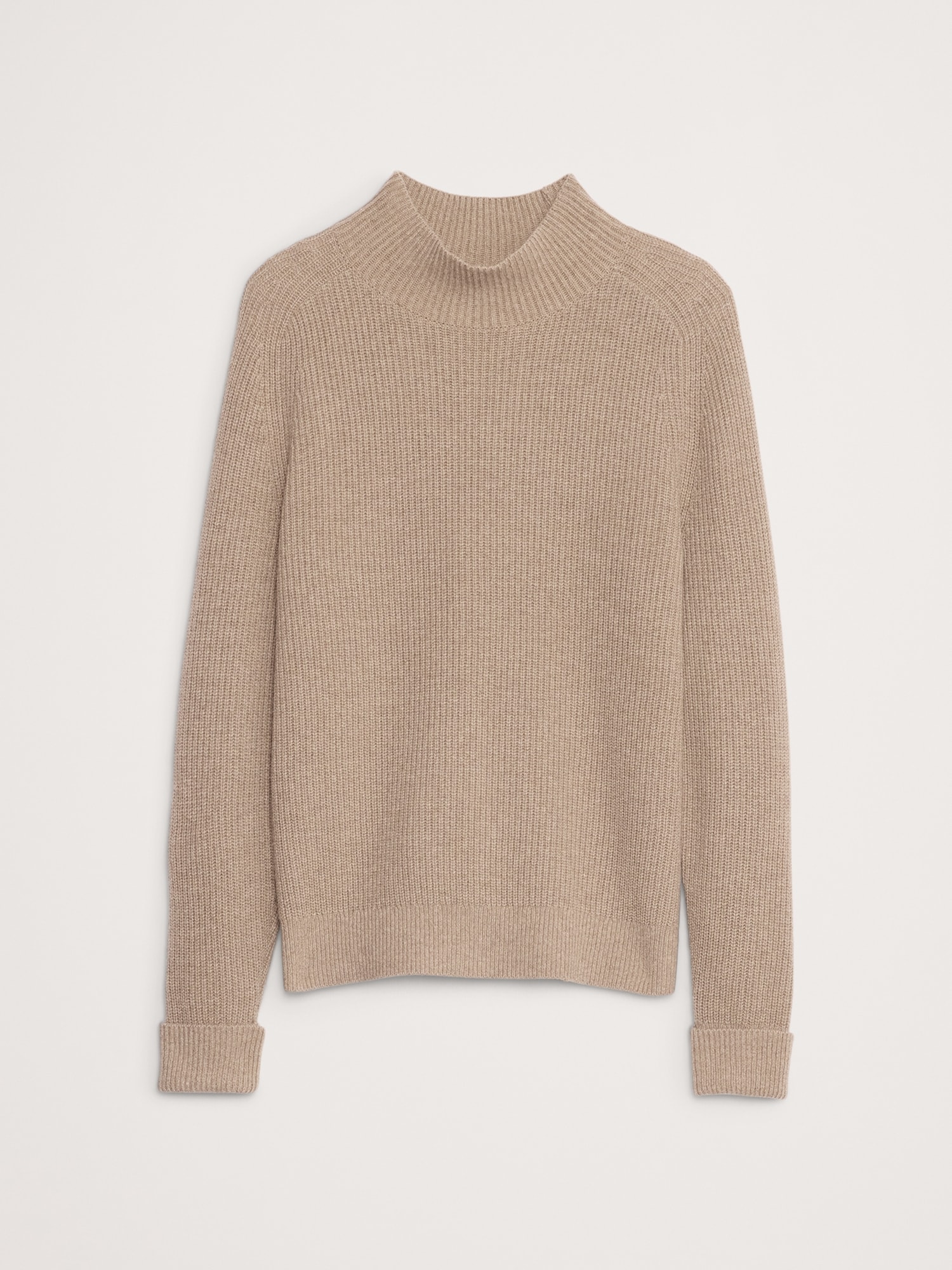 Image number 4 showing, Italian Merino-Blend Mock-Neck Sweater