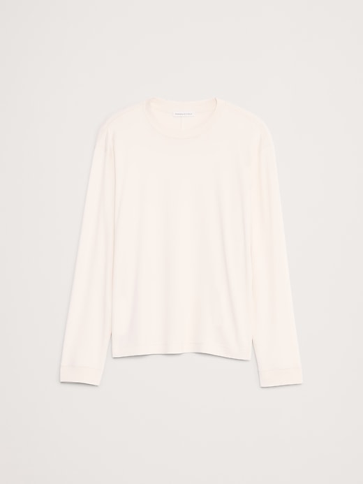 Silky-Cotton Crew-Neck T-Shirt | Banana Republic