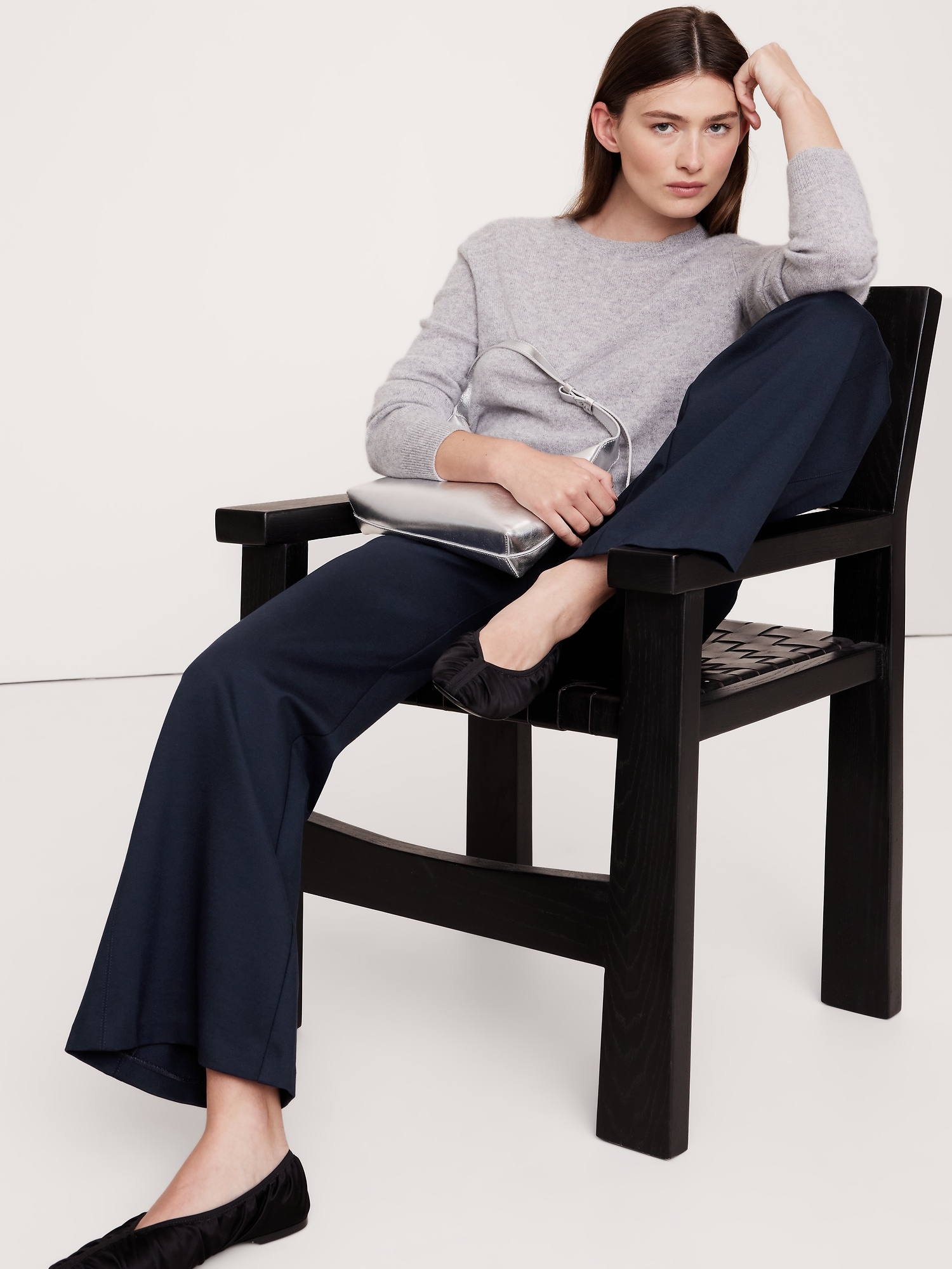 High-Rise Wide-Leg Cropped Everywhere Ponte Pant