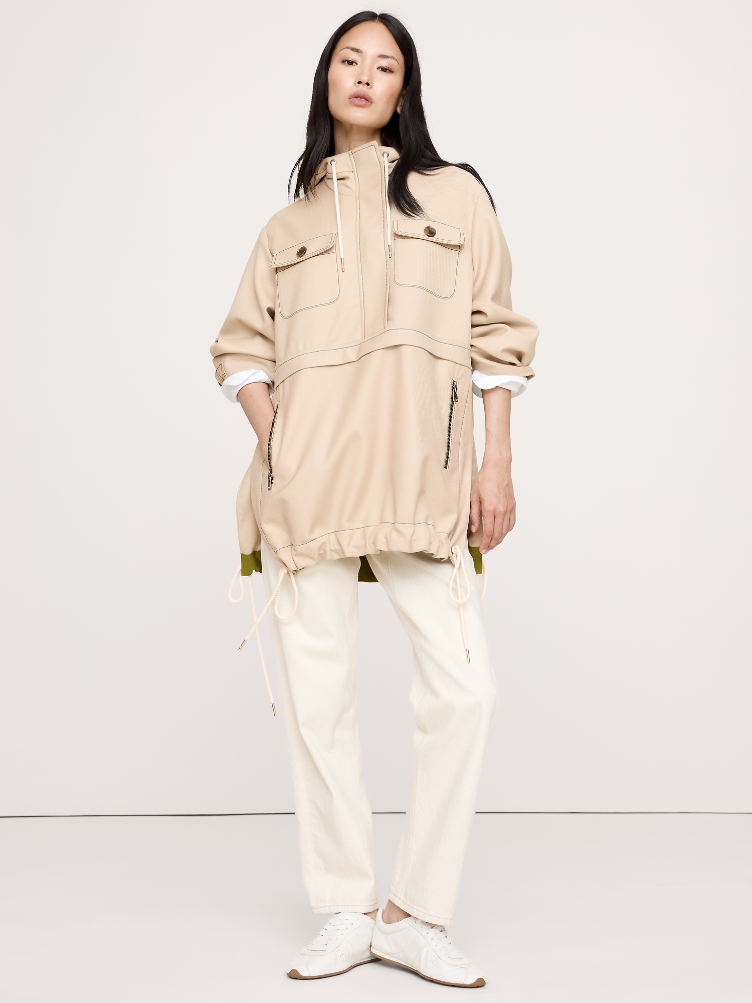 Image number 1 showing, Oversized Italian Wool Utility Popover