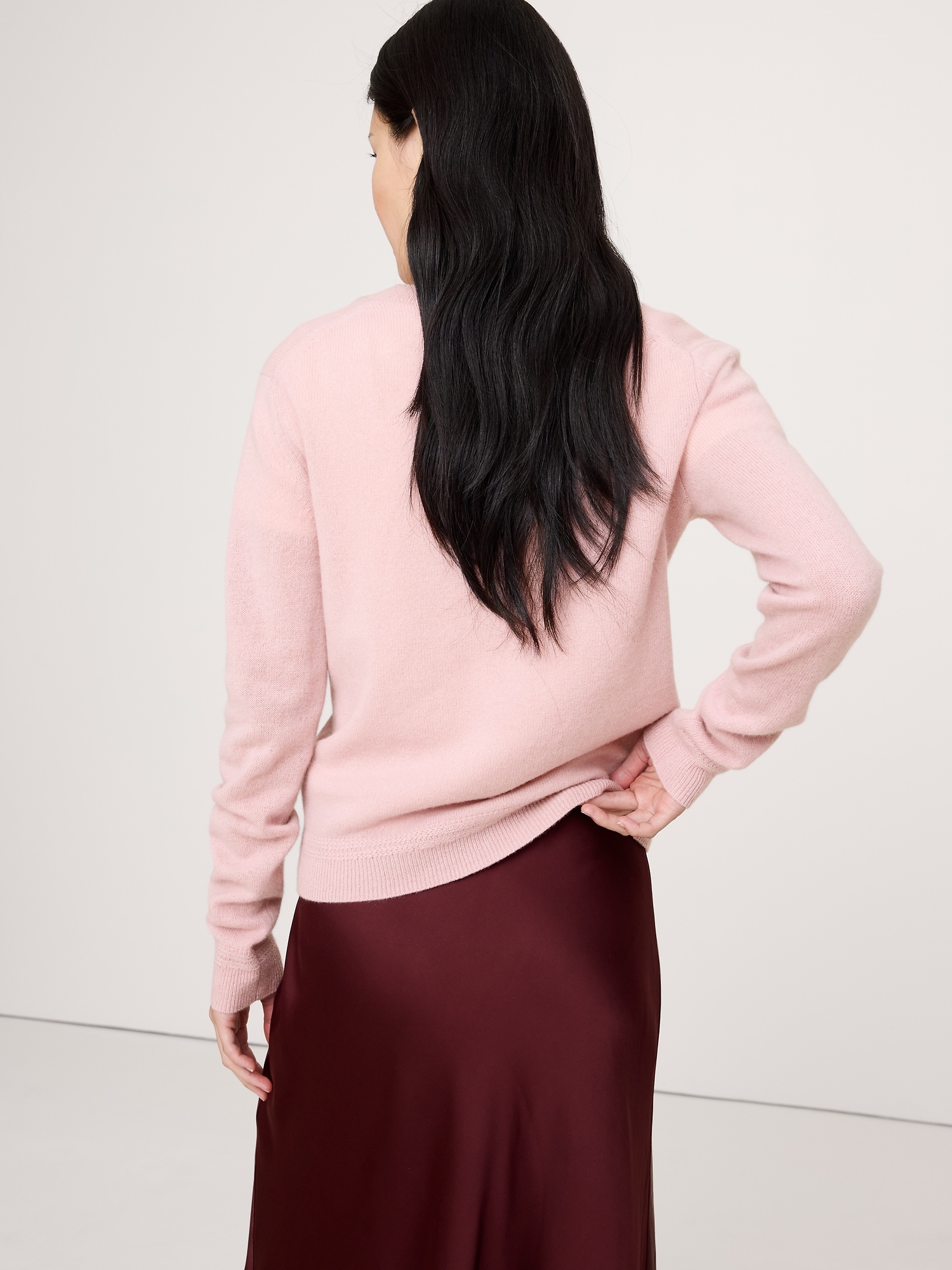 Image number 2 showing, Lightweight Cashmere V-Neck Sweater