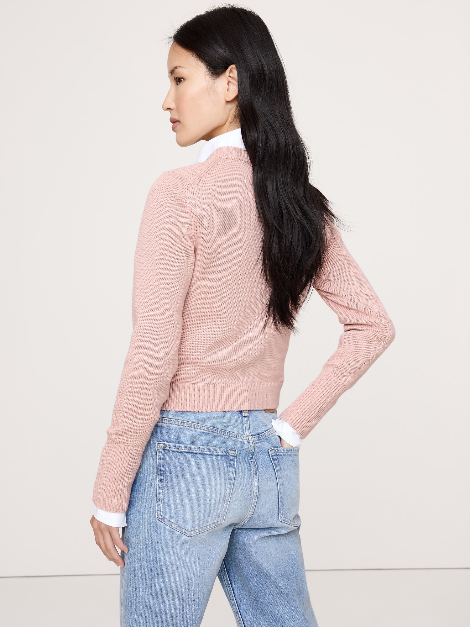 Image number 3 showing, Cotton-Silk Crew-Neck Sweater