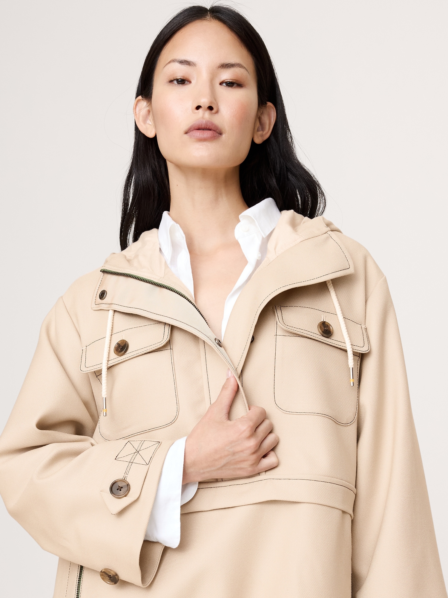 Image number 4 showing, Oversized Italian Wool Utility Popover