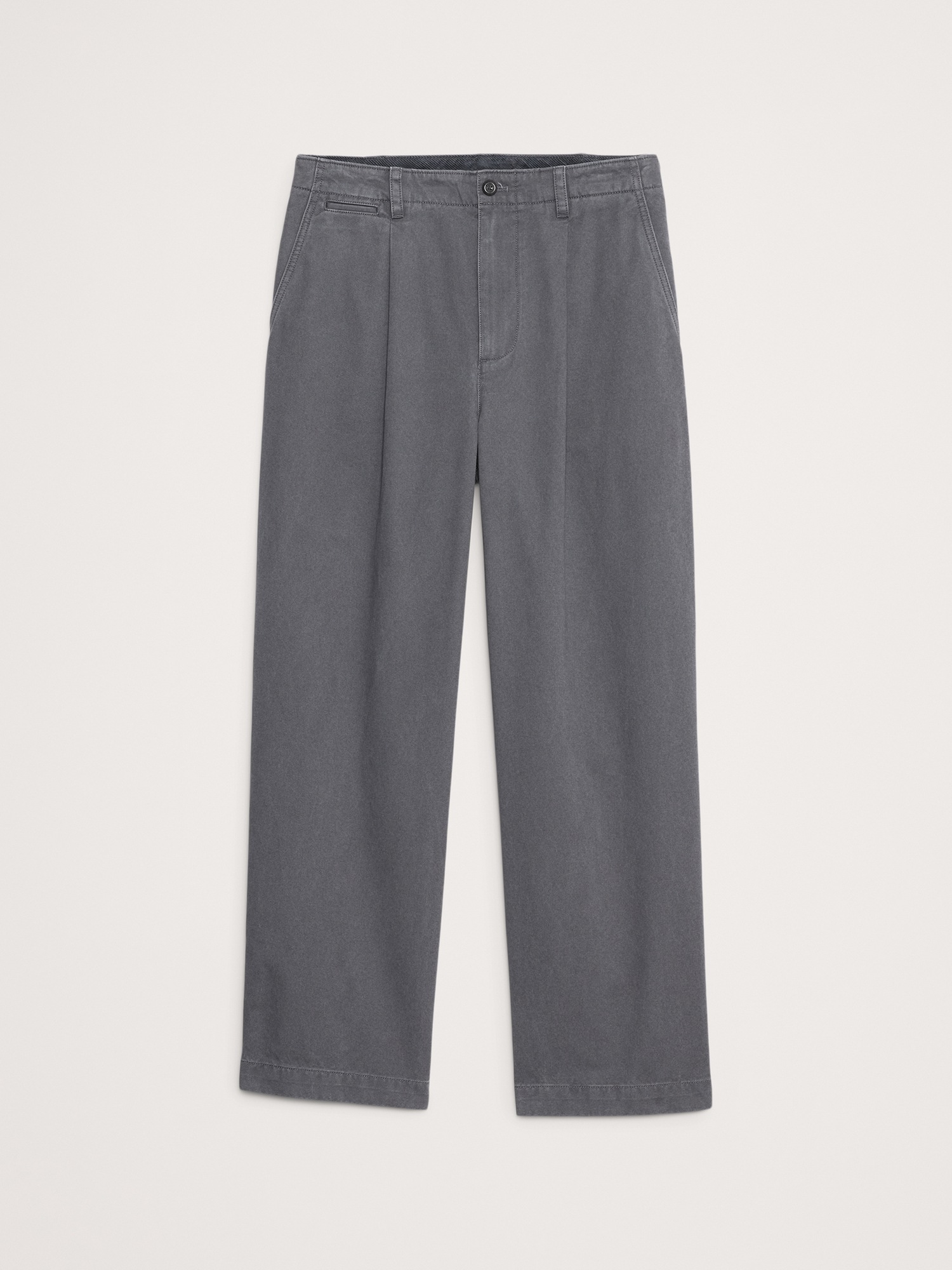 Мужские брюки Banana Republic Loose Pleated Chino, цвет: Синий угольный — фото 4