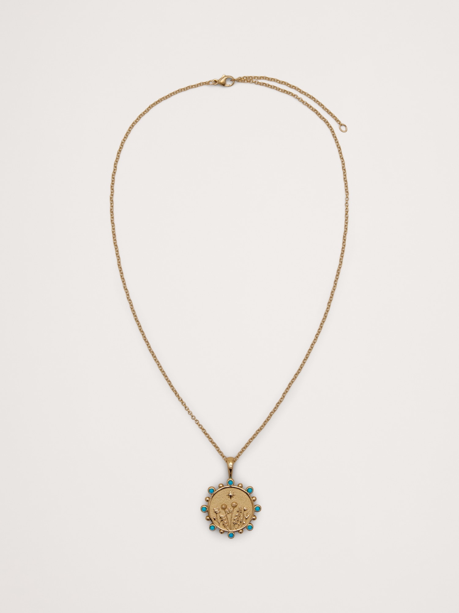Image number 3 showing, Wanderlust Wildflowers Petite Pendant Coin with Chain by Jane Win