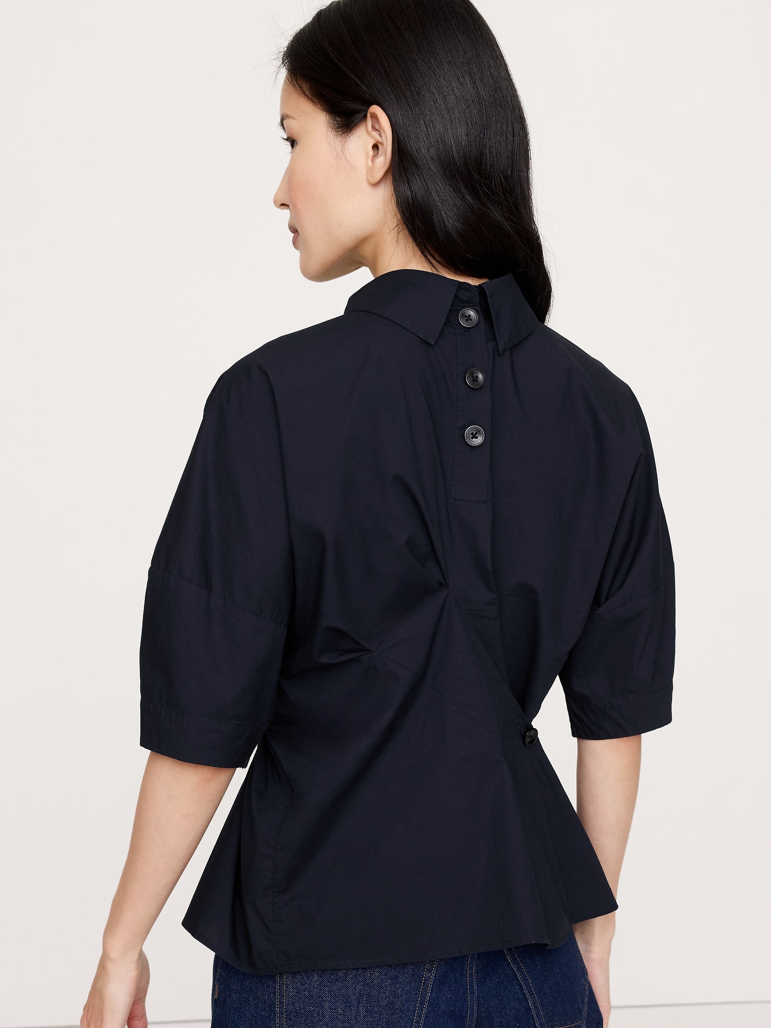 Image number 5 showing, COTTON POPLIN TWISTED TOP