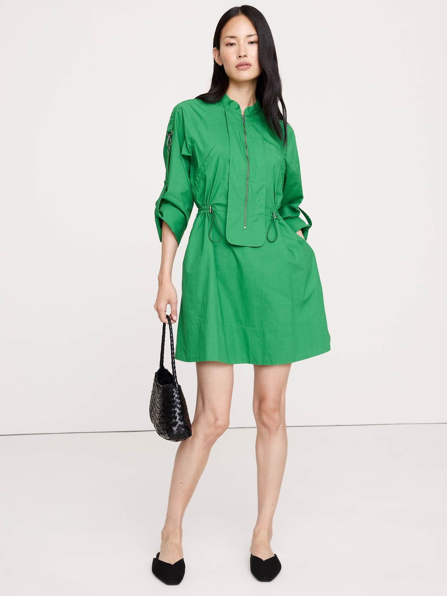 Image number 3 showing, COTTON TWILL UTILITY MINI DRESS