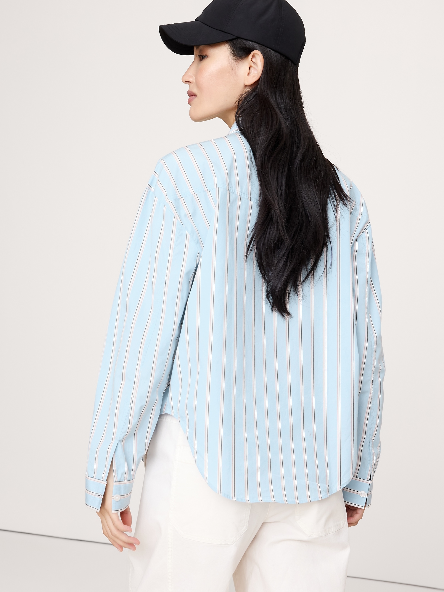 Image number 2 showing, Oversized Cotton Poplin Western Shirt