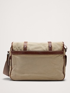 バッグ BANANA REPUBLIC Archive Leather Messeng Vintage Canvas & Leather Messenger Bag | Banana Republic