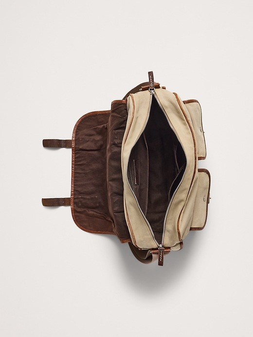 バッグ BANANA REPUBLIC Archive Leather Messeng Vintage Canvas & Leather Messenger Bag | Banana Republic