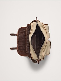 Vintage Canvas & Leather Messenger Bag | Banana Republic