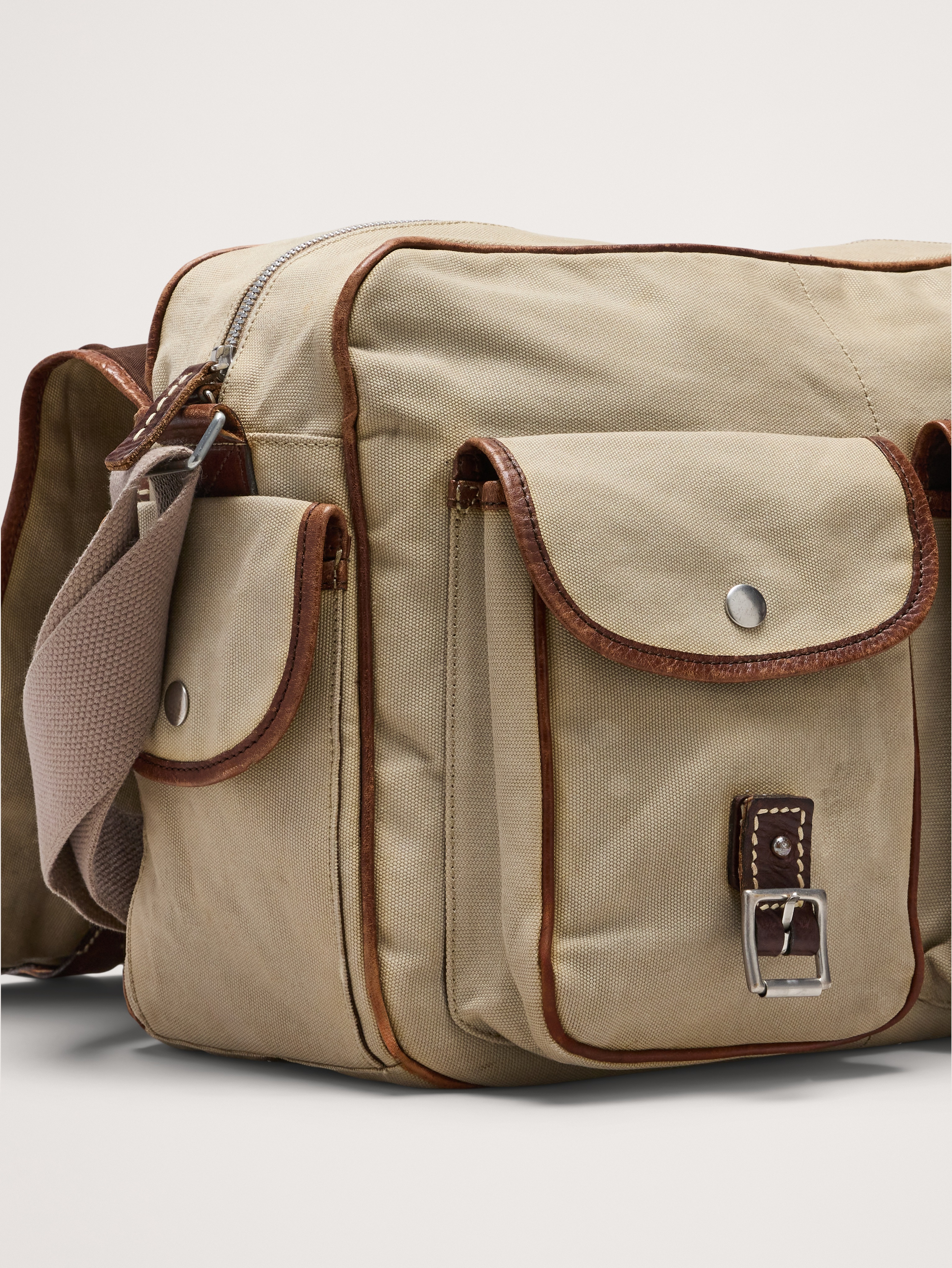 バッグ BANANA REPUBLIC Archive Leather Messeng Vintage Canvas & Leather Messenger Bag | Banana Republic