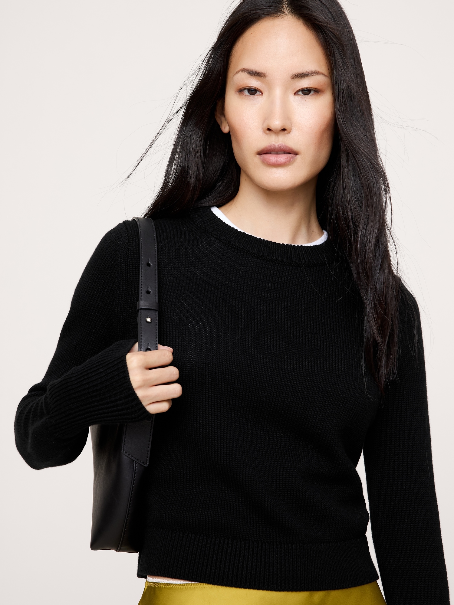 Image number 4 showing, Cotton-Silk Crew-Neck Sweater