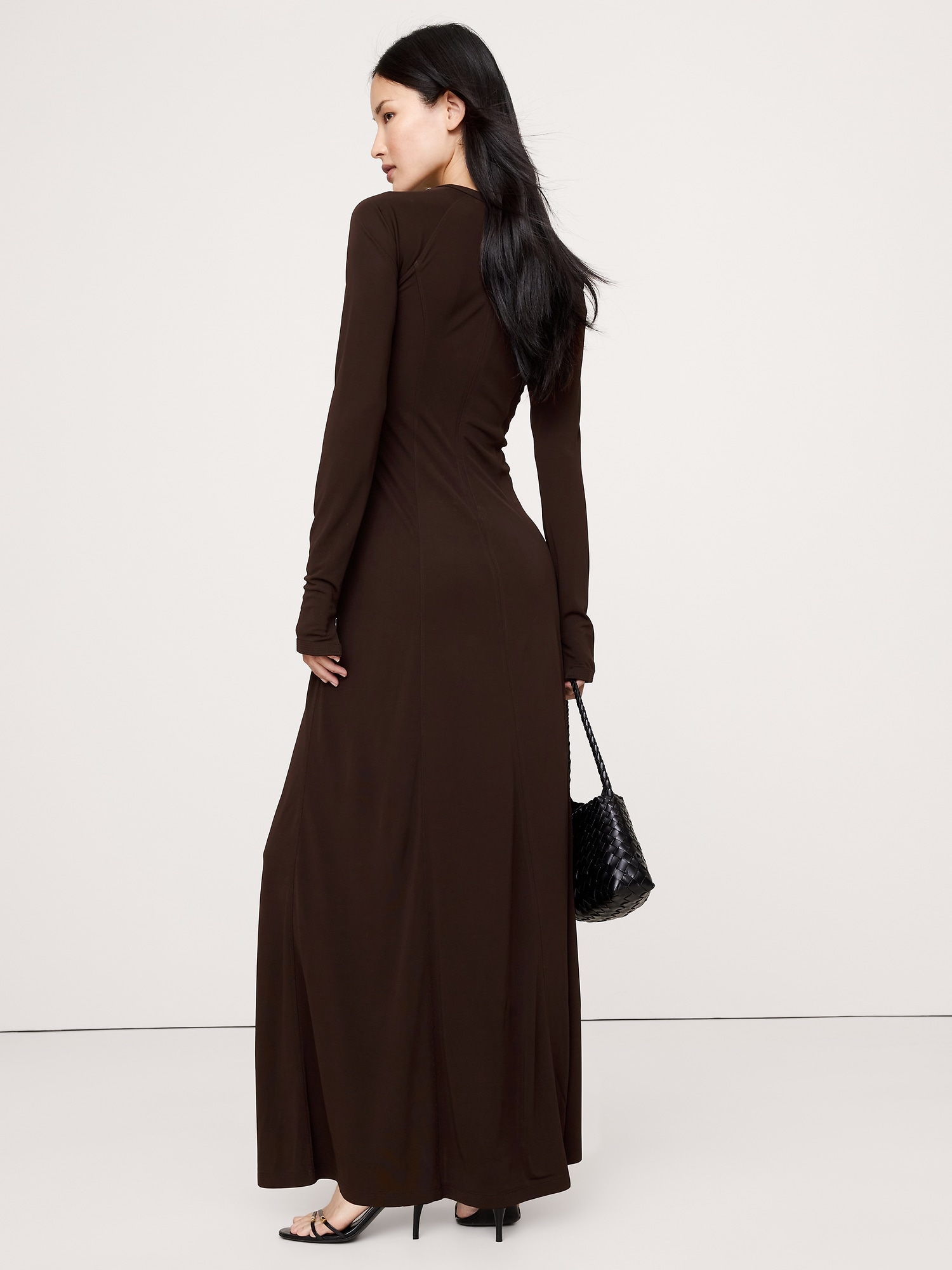 Image number 2 showing, Paneled Knit Maxi Dress