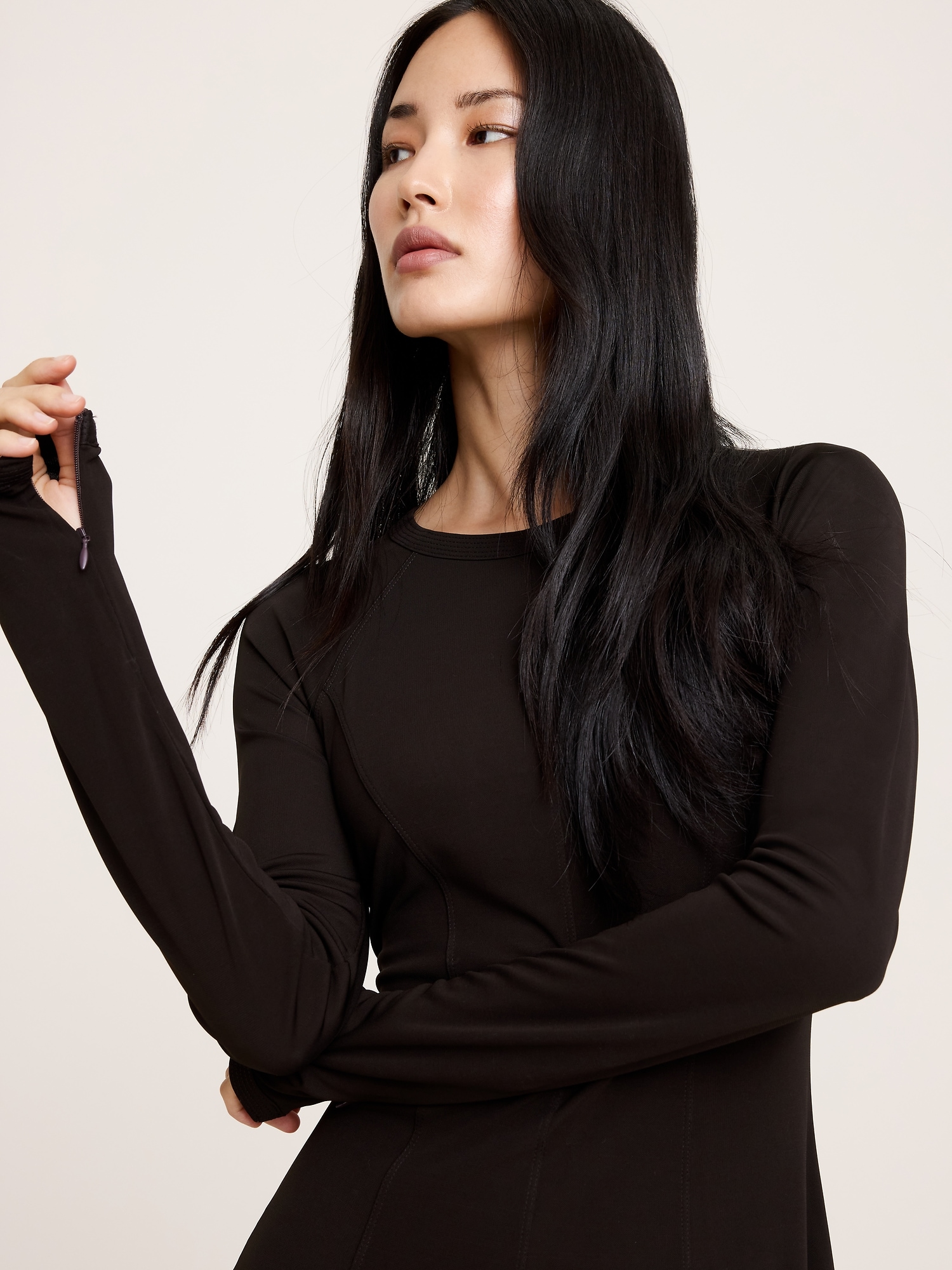 Image number 3 showing, Paneled Knit Maxi Dress
