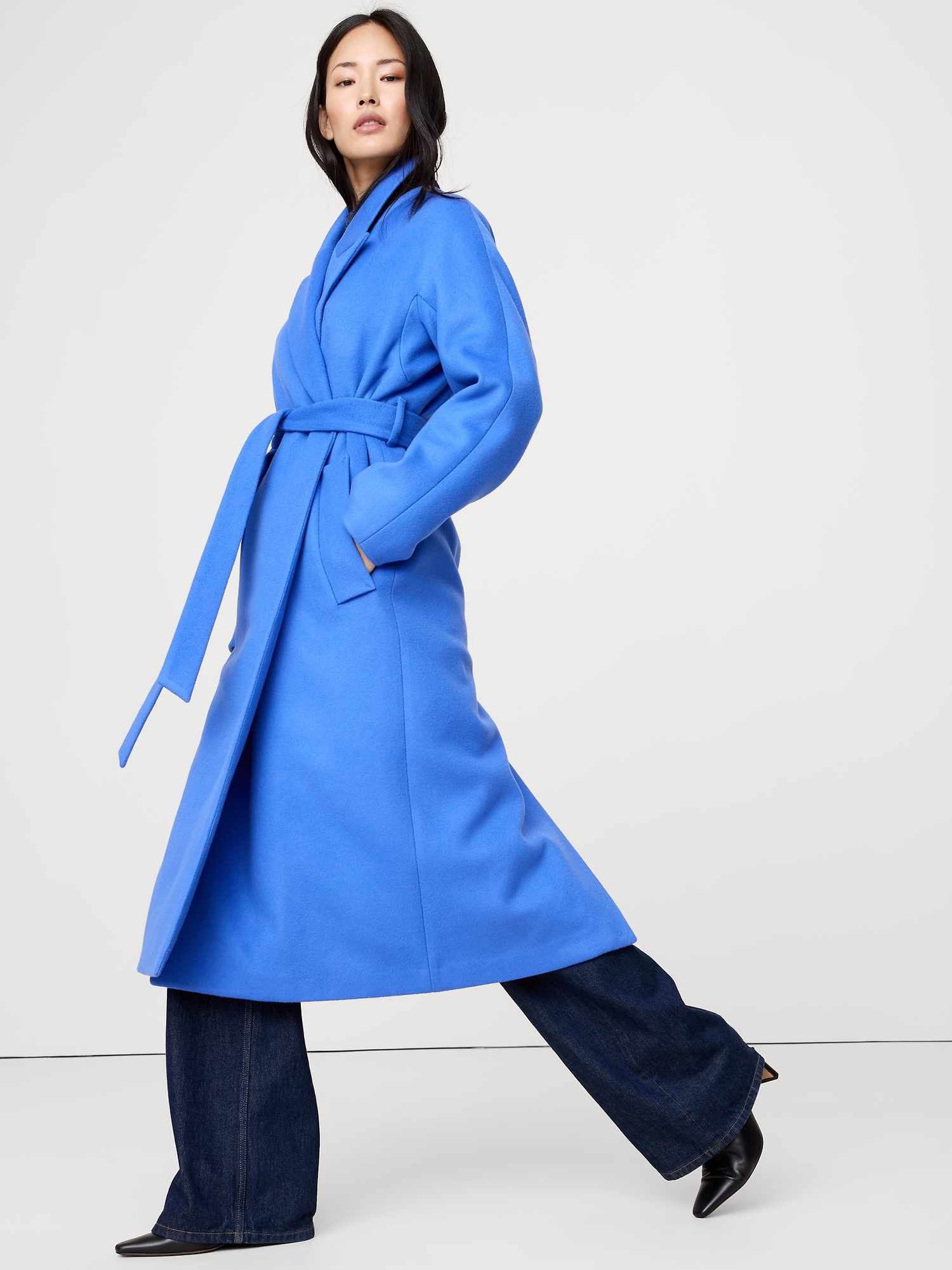 Image number 6 showing, Italian Wool-Cashmere Wrap Coat