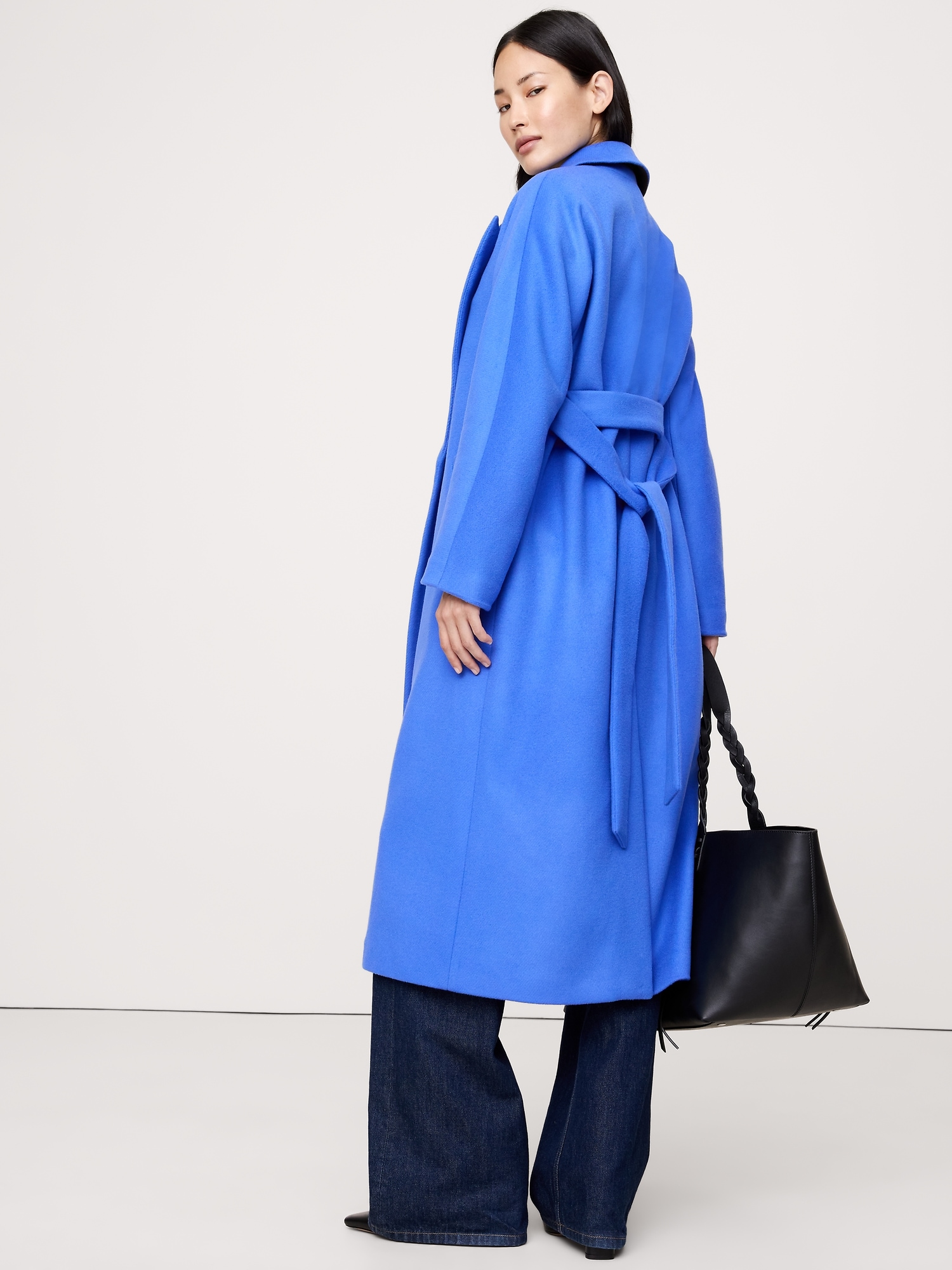Image number 5 showing, Italian Wool-Cashmere Wrap Coat