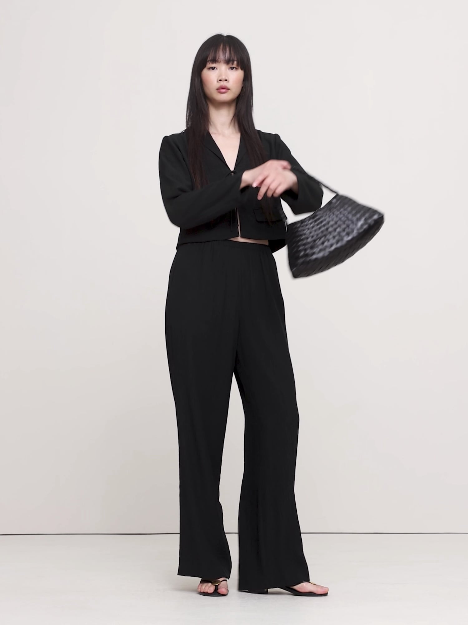 Image number 2 showing, Pull-On Wide-Leg Crinkle Pant