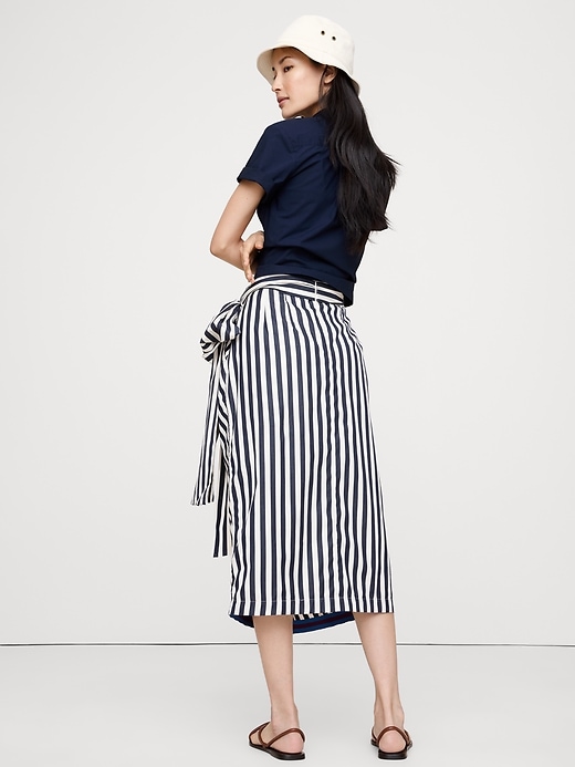 Cotton Poplin Midi Skirt