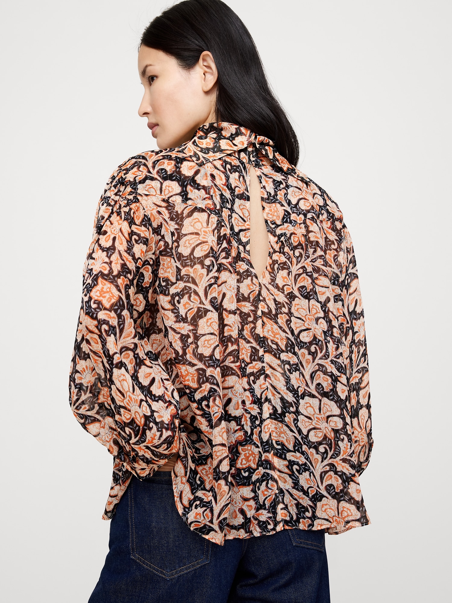 Image number 2 showing, Lurex Stripe Reversed Western Shirt