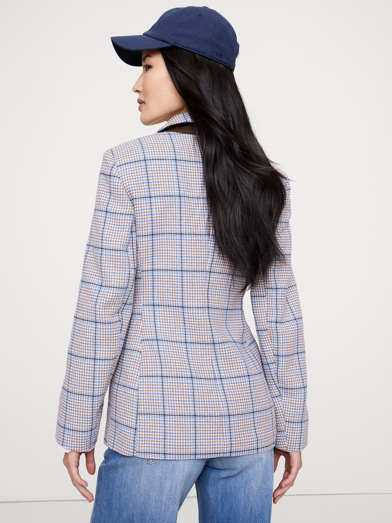 Image number 3 showing, Italian Plaid Zip Blazer
