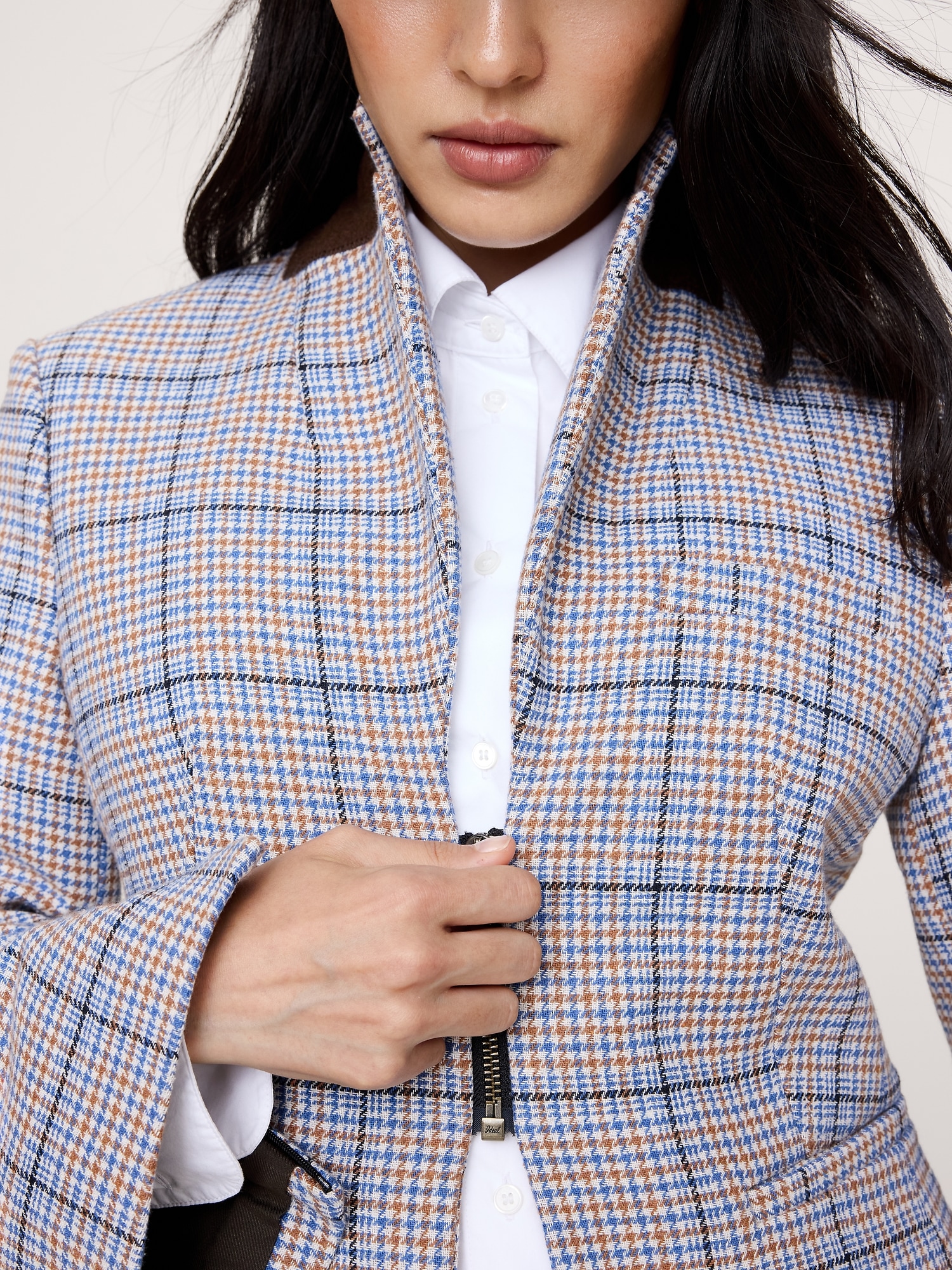 Image number 4 showing, Italian Plaid Zip Blazer