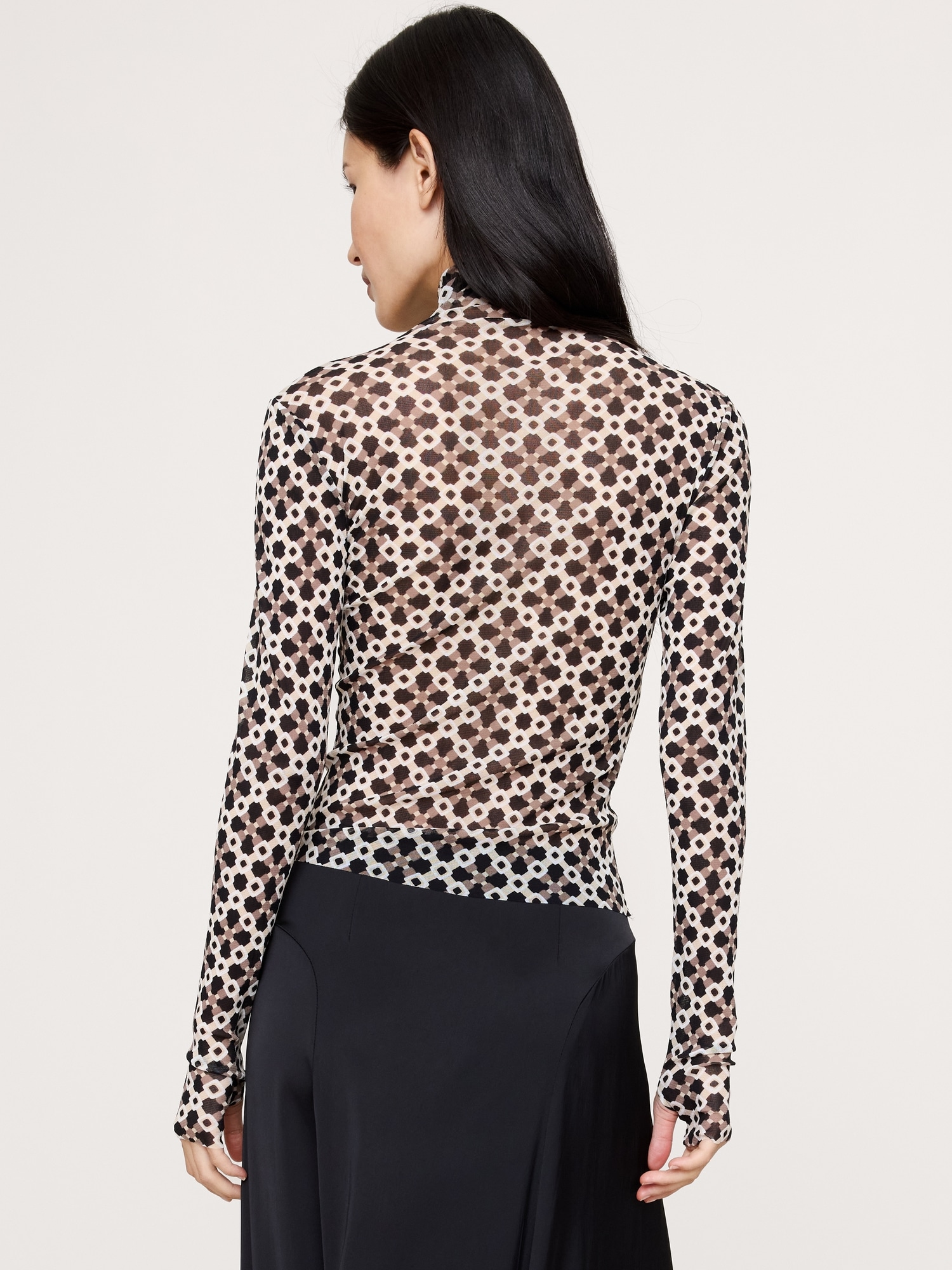 Image number 2 showing, Mesh Turtleneck Top