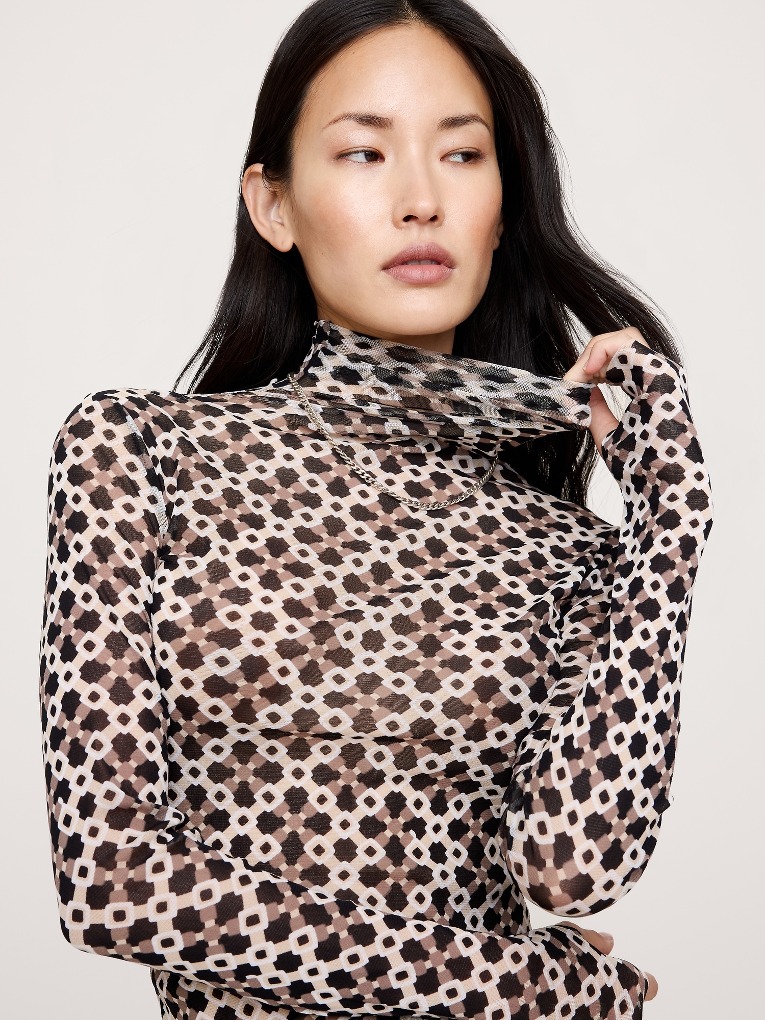 Image number 3 showing, Mesh Turtleneck Top