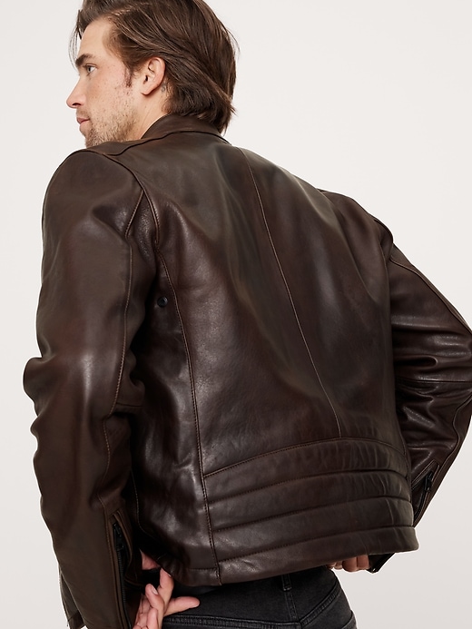 ジャケット・アウター banana republic cowhide leather jacket VTG Banana Republic 100% cow hide leather zipper front