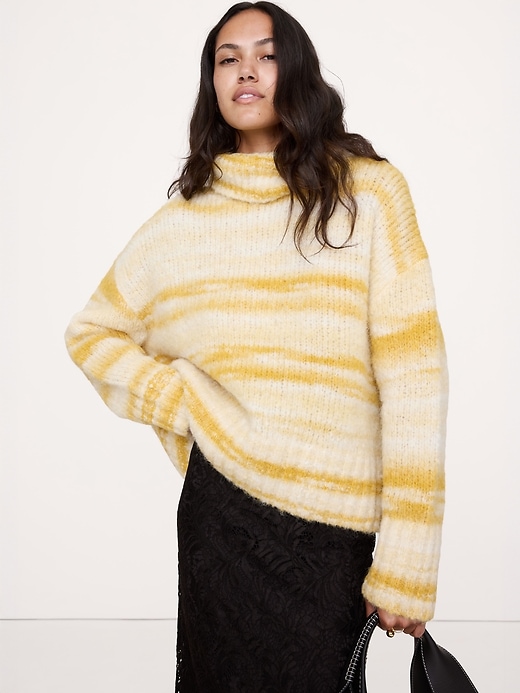 Italian Alpaca-Blend Funnel-Neck Sweater | Banana Republic