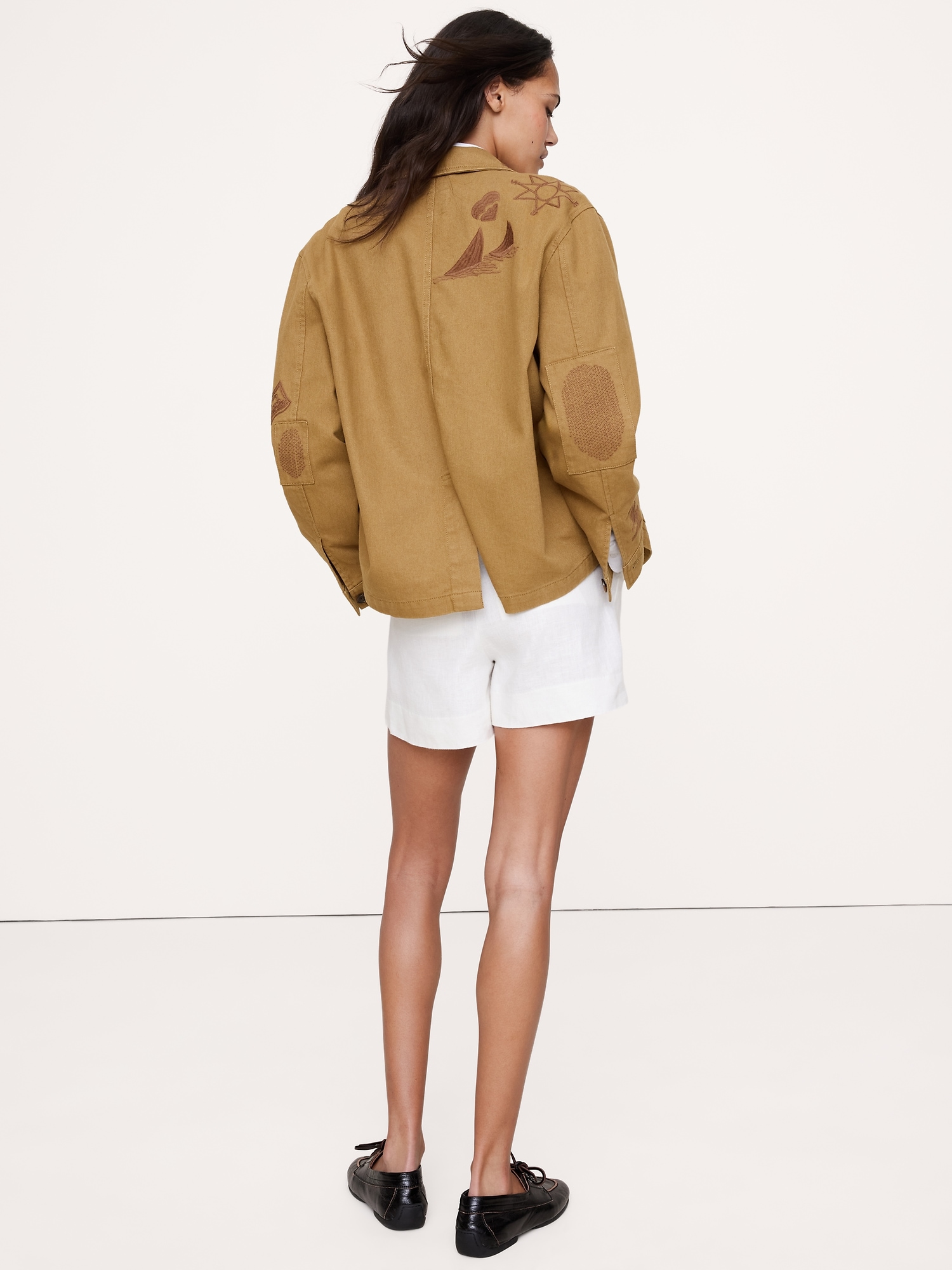 Image number 3 showing, EMBROIDERED COTTON CANVAS CHORE COAT