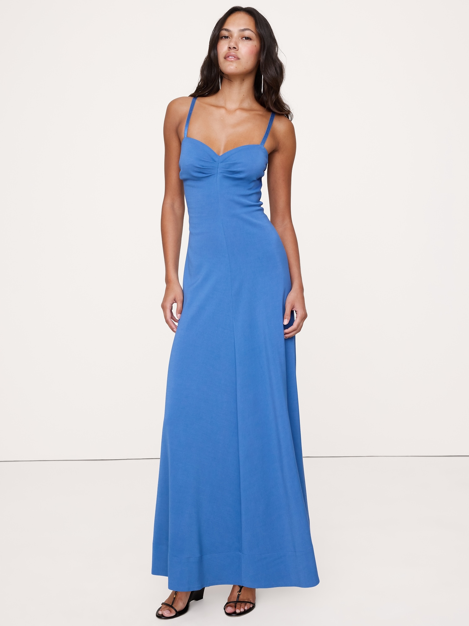 Image number 1 showing, Stretch-Sateen Sweetheart Maxi Dress