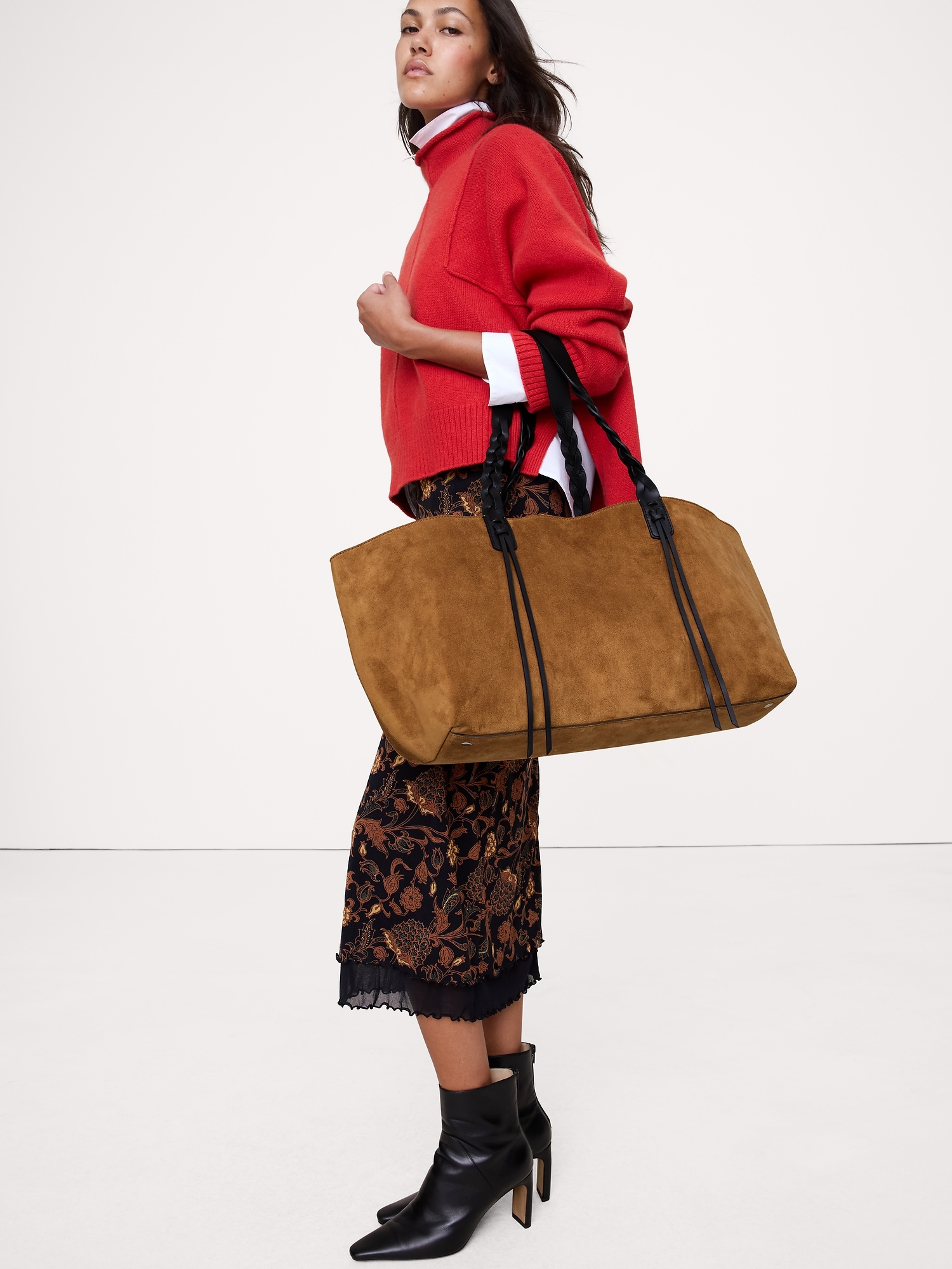 Image number 2 showing, Large Leather East-West Tote