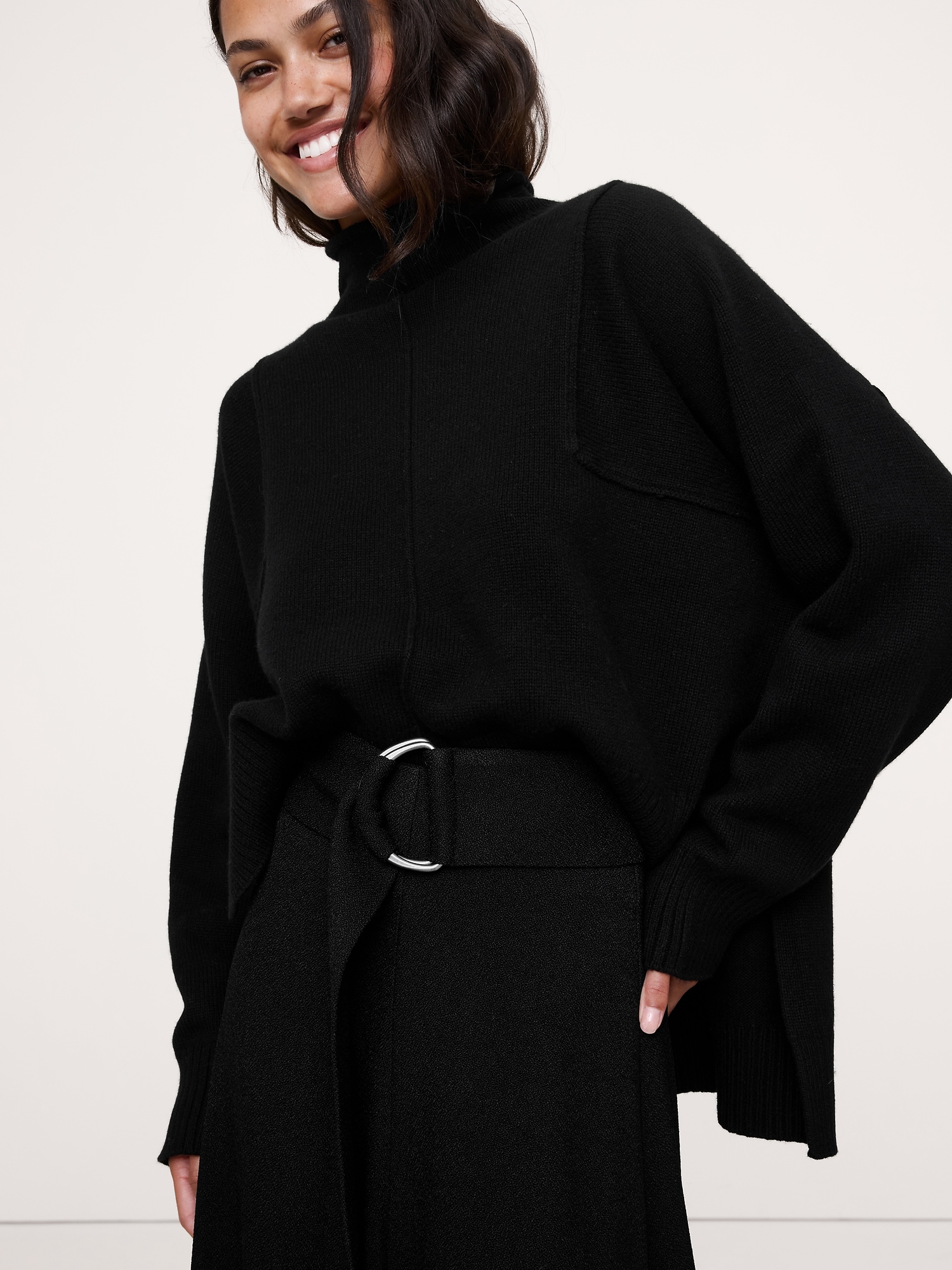 Image number 3 showing, Pebbled Crepe Long Midi Skirt