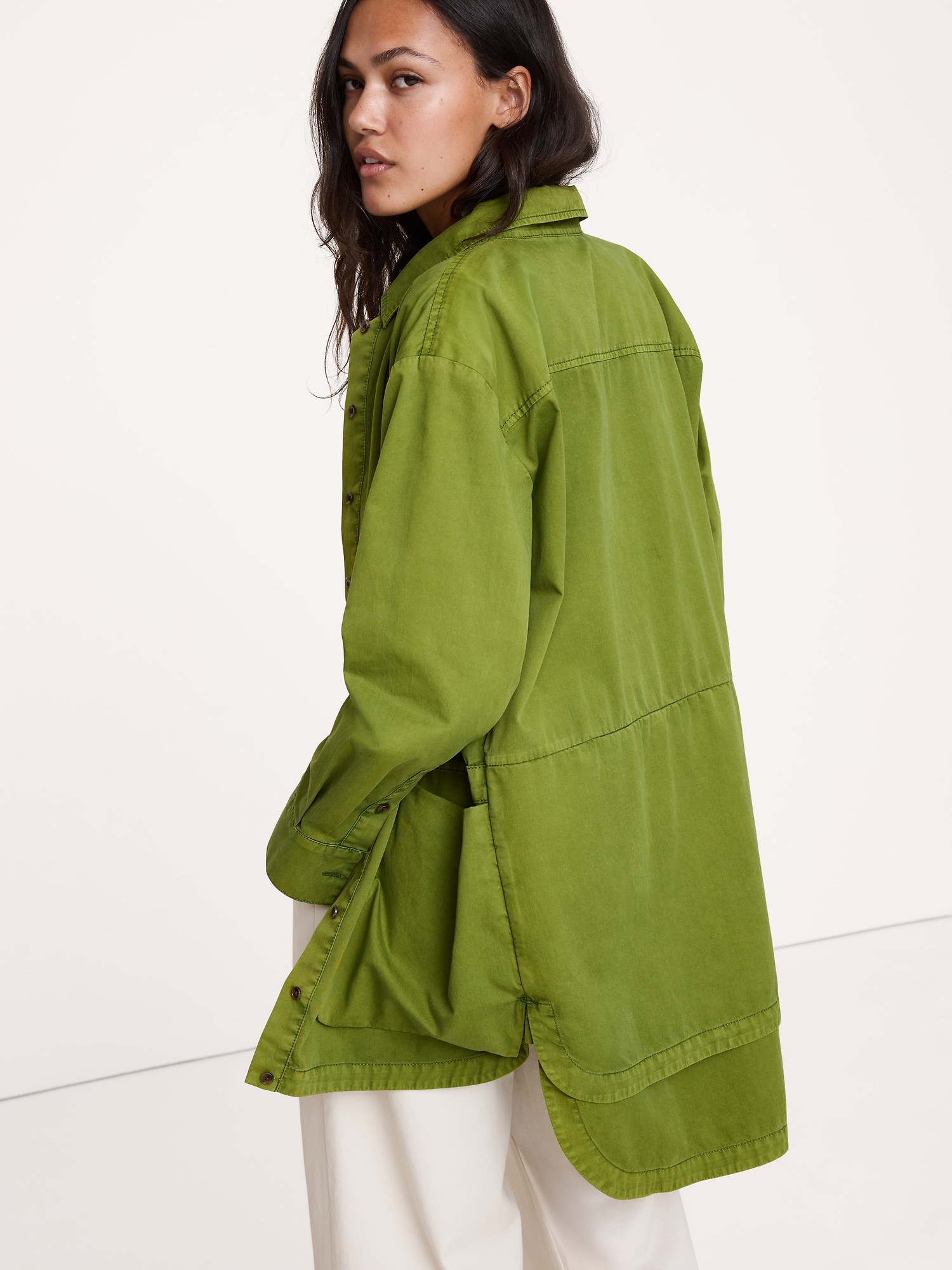 Image number 3 showing, COTTON TWILL UTILITY TUNIC