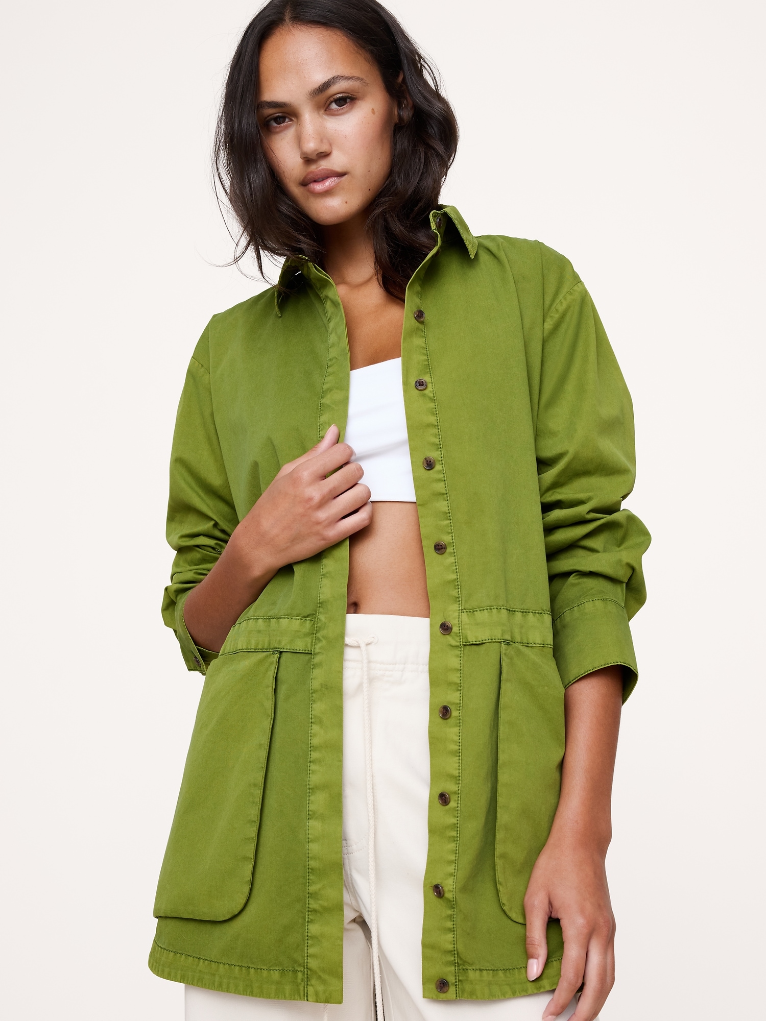 Image number 4 showing, COTTON TWILL UTILITY TUNIC